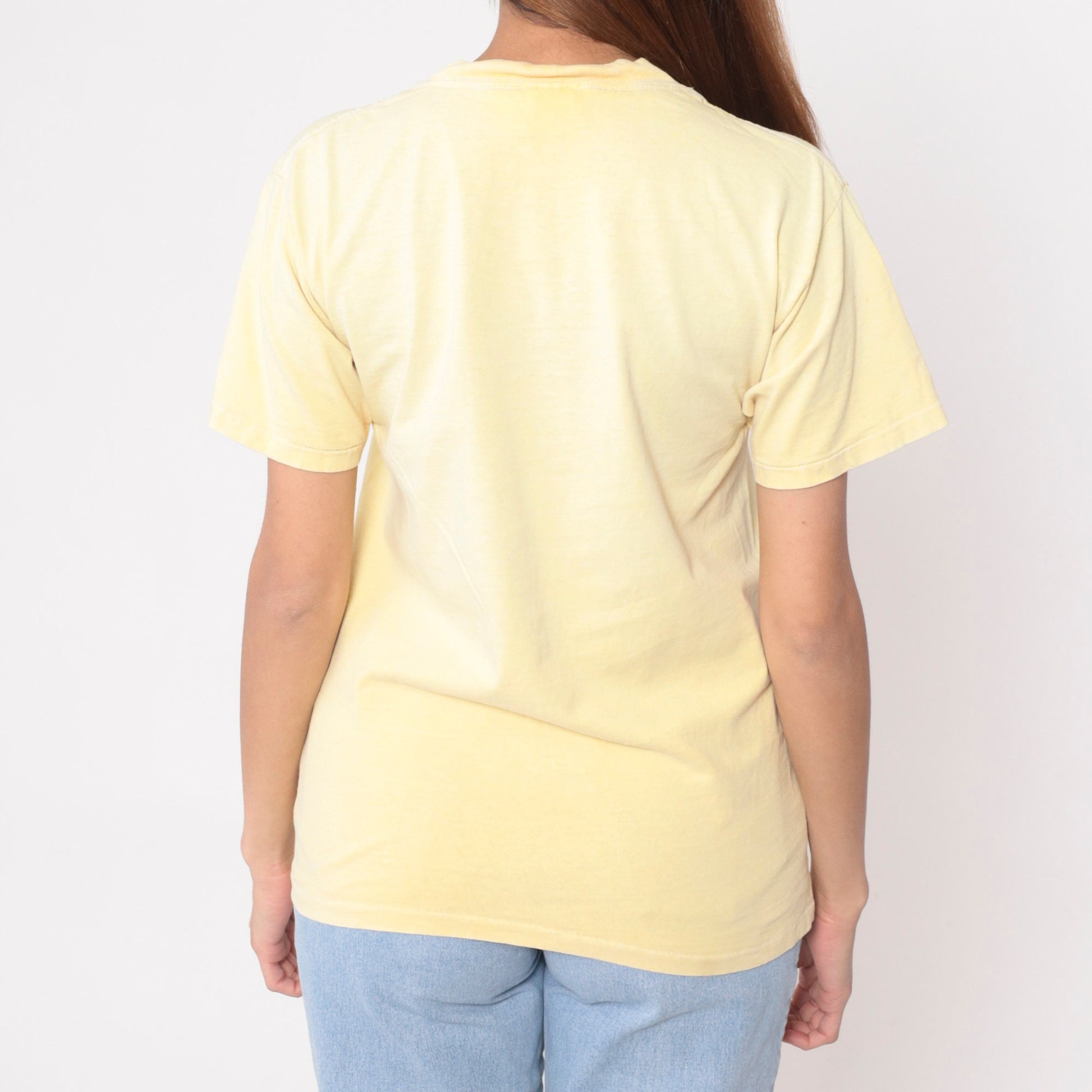 90s Vichon Napa Valley Winery Graphic Tee Yellow Sunflower Cotton Medium