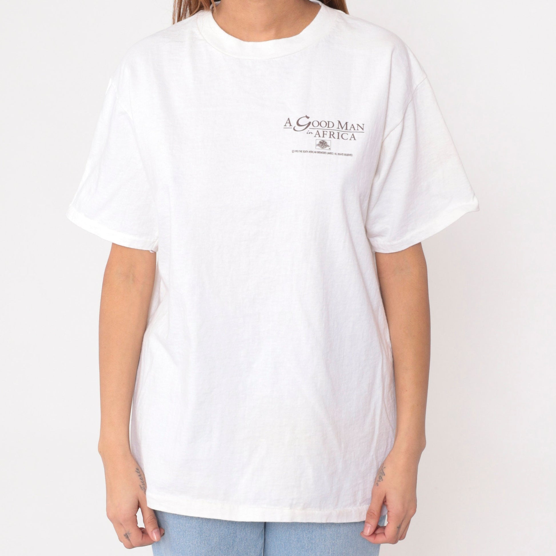 A Good Man in Africa 1994 Movie Graphic Tee White Cotton Large