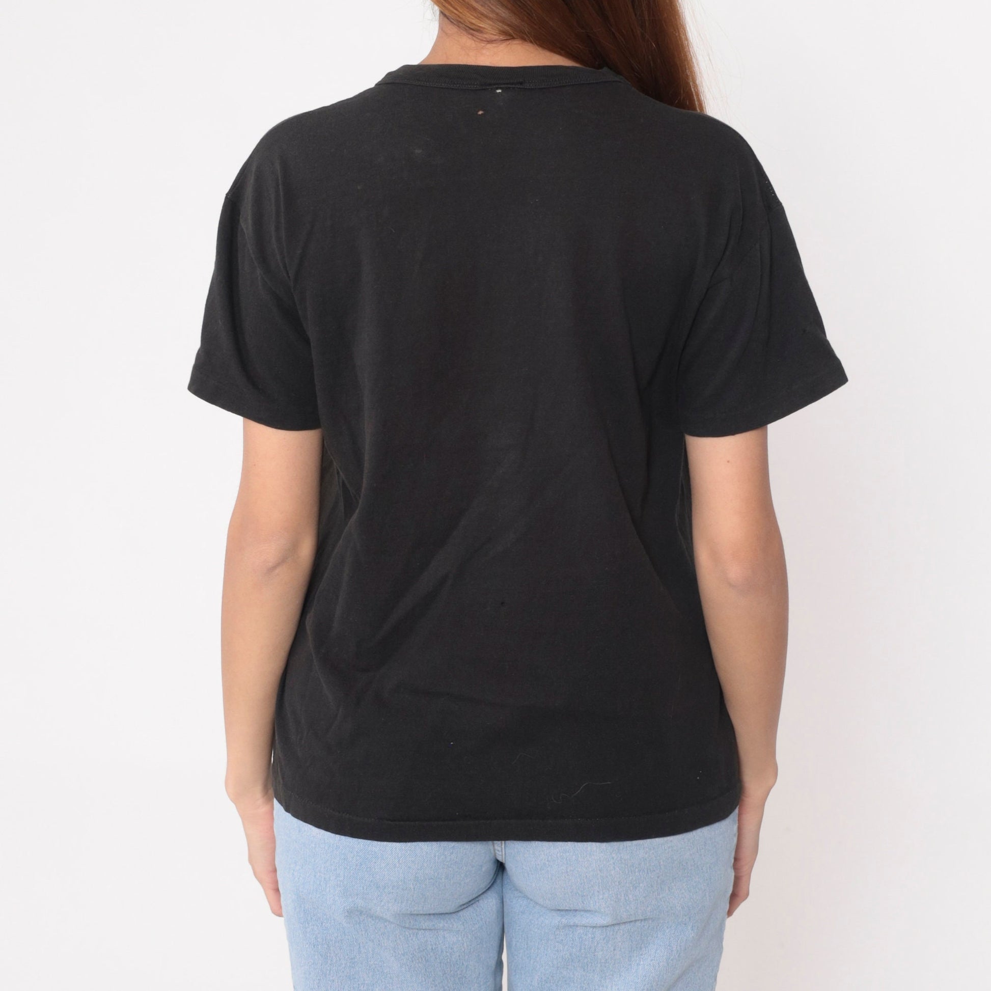 90s Los Angeles 'Best Address on Earth' Graphic Tee Black Distressed Medium