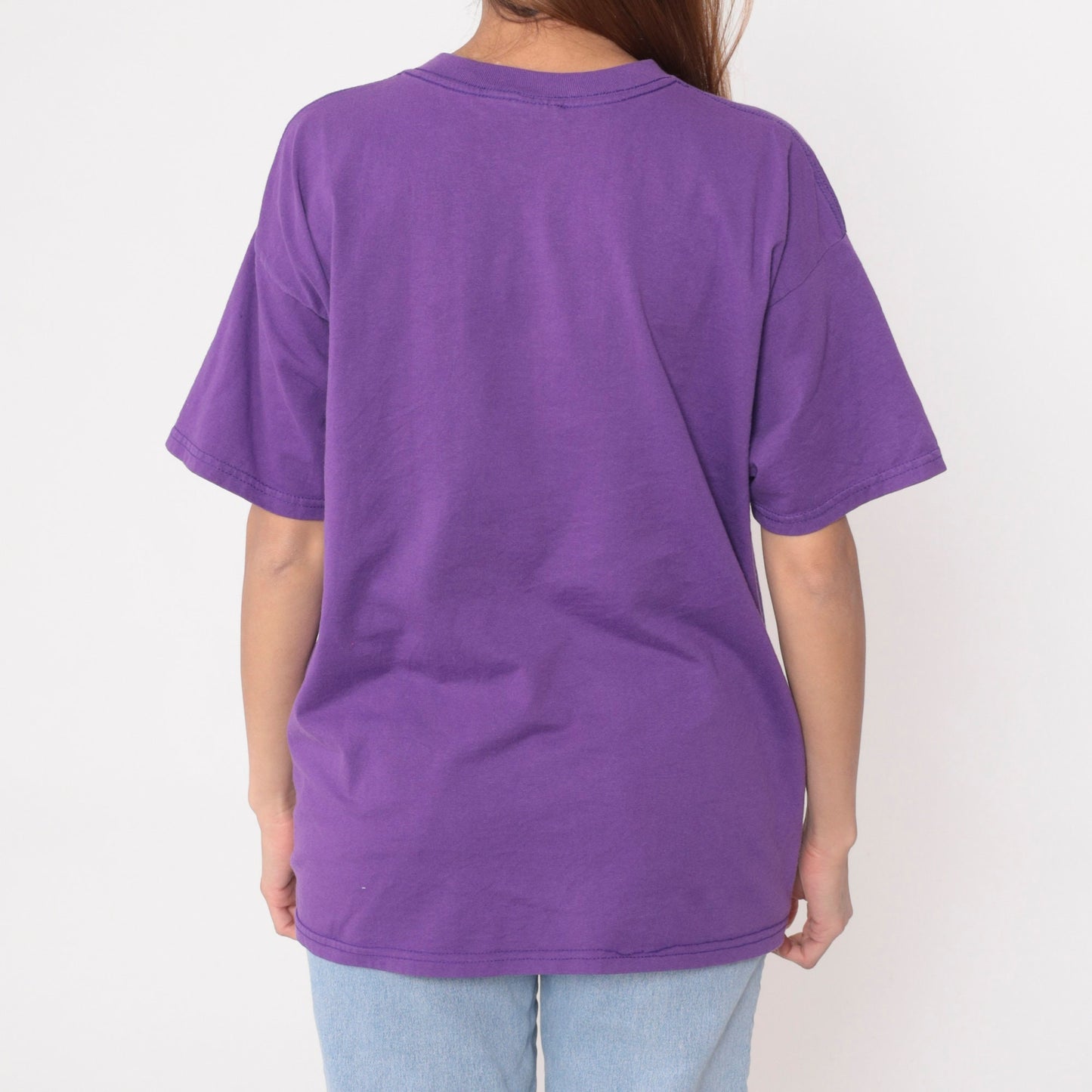 North Dakota Prairie Rose Embroidered Graphic Tee Purple 1990s Extra Large