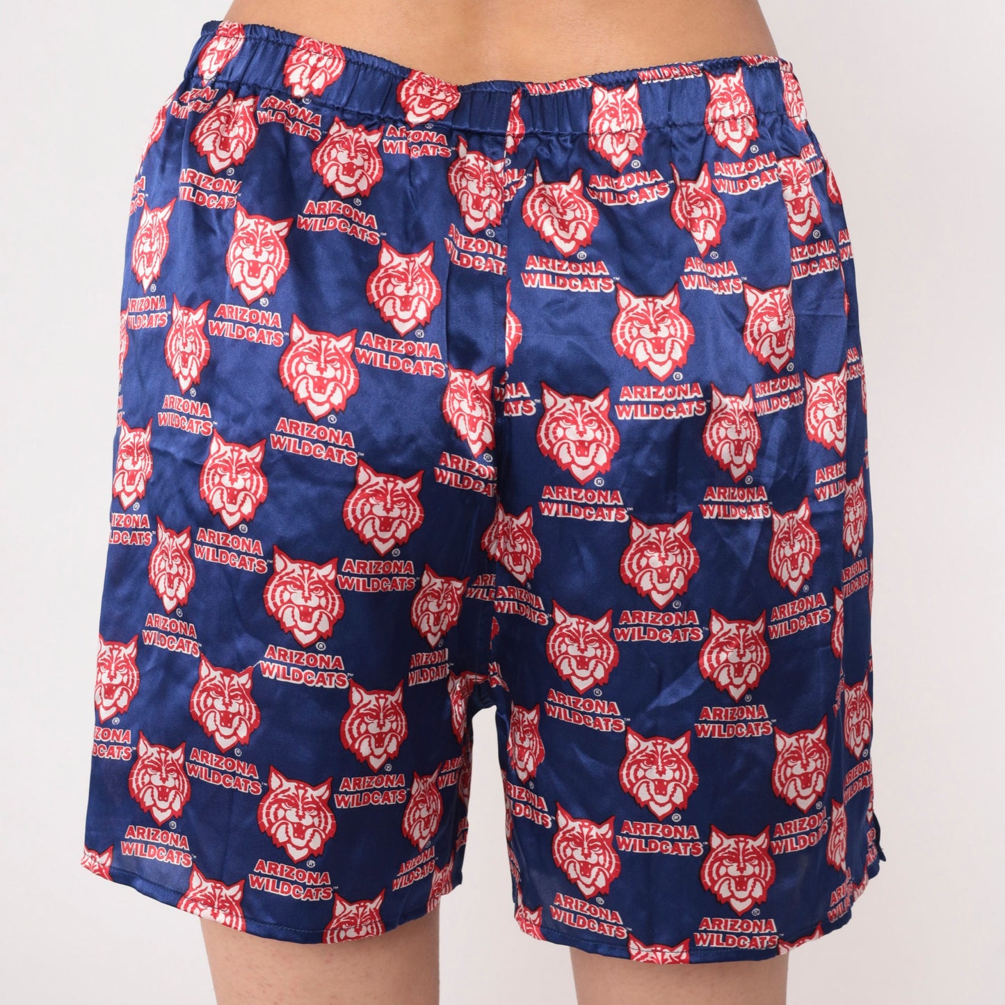 90s Arizona Wildcats Silk Boxer Shorts University Blue Large