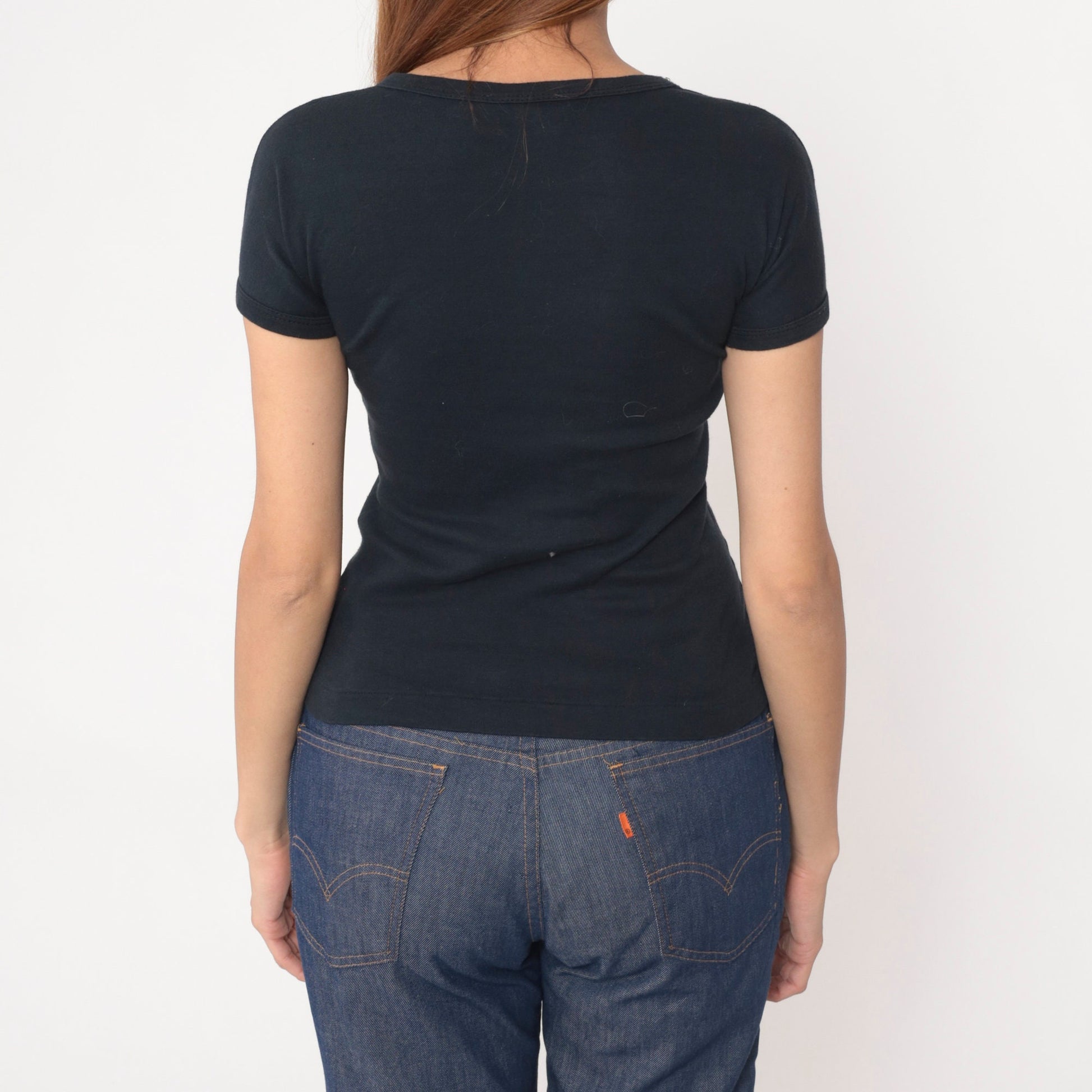 80s Cogito Ergo Zoom Black Graphic T-Shirt Cotton Single Stitch Small