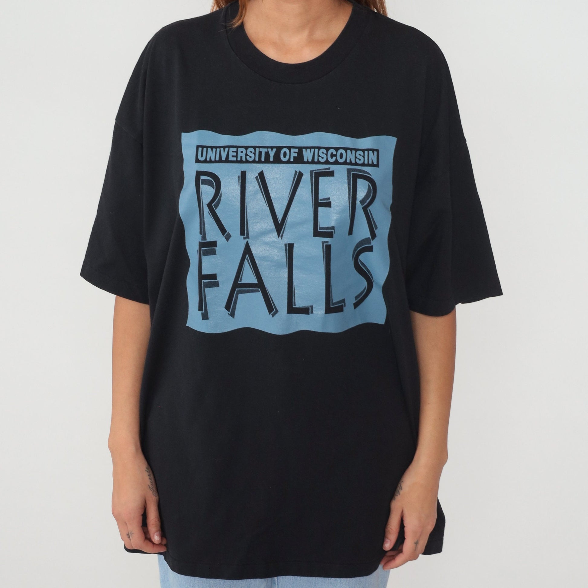 90s University of Wisconsin River Falls Graphic T-Shirt XXL Plus Size