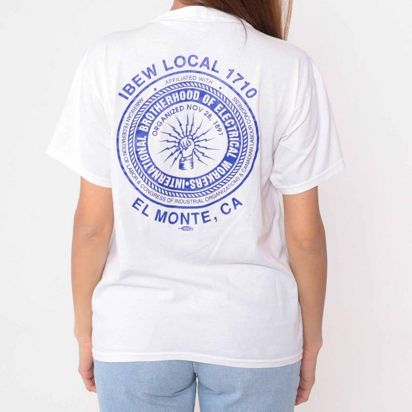 80s IBEW Local 1710 El Monte California Union Graphic T-Shirt Medium