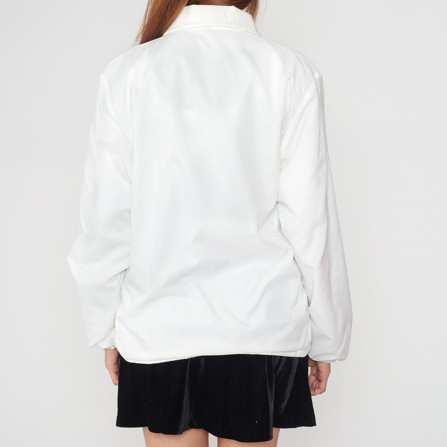 80s WM Keck Observatory Waimea Hawaii Windbreaker Jacket White Snap Small