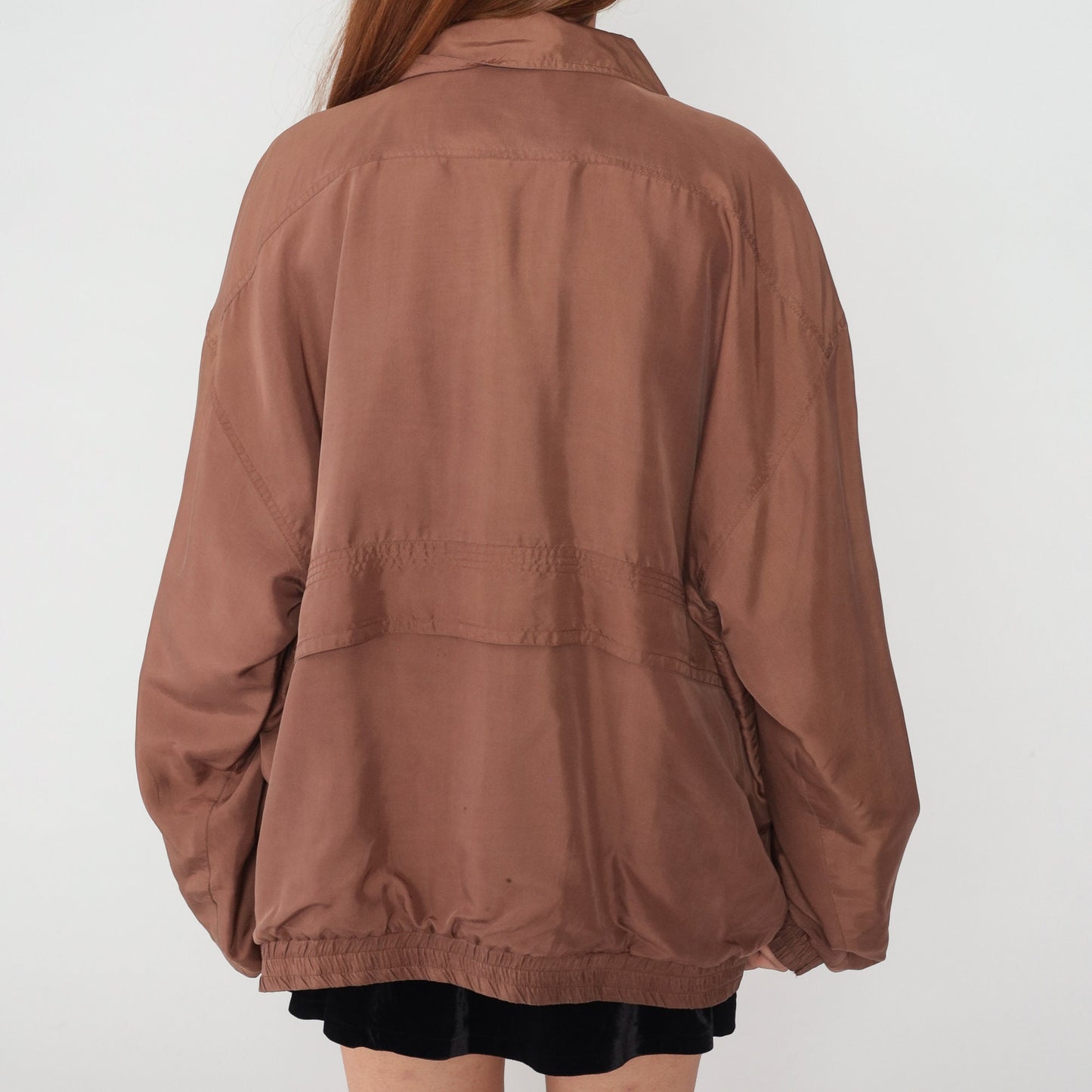 90s Agua Caliente Development Authority Silk Windbreaker Brown Large
