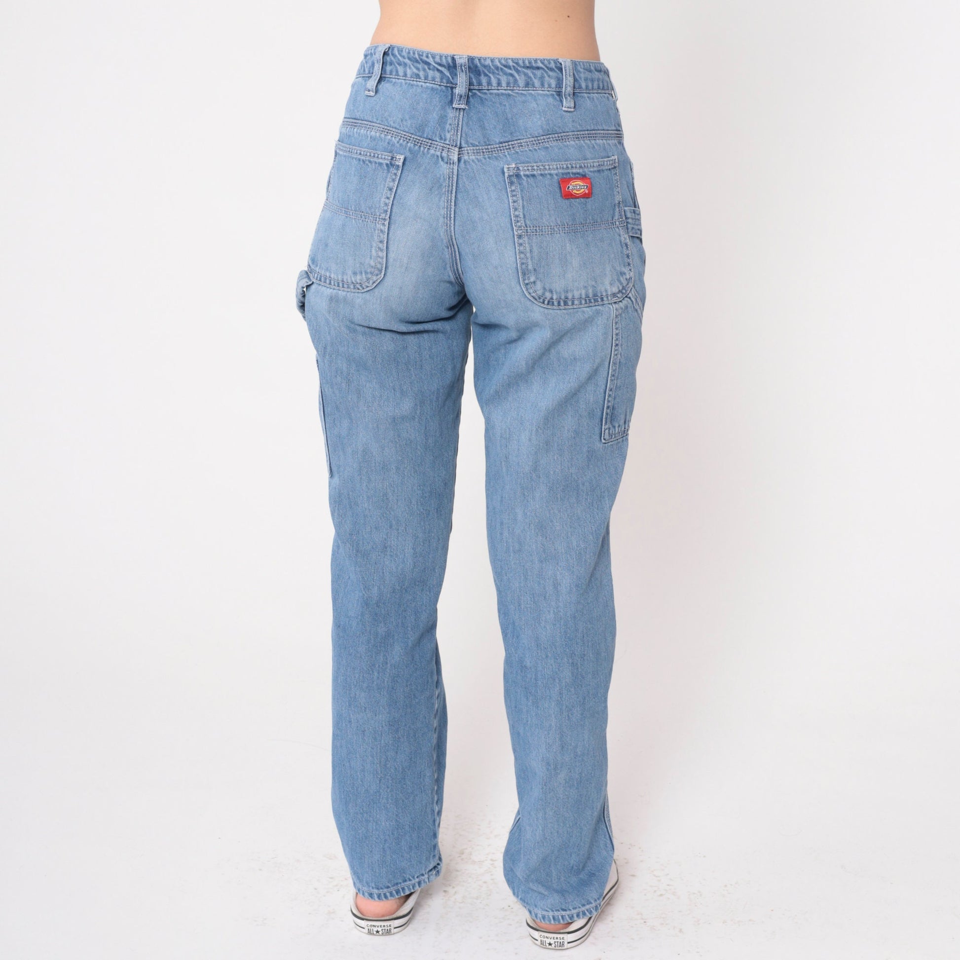 Dickies Y2K Carpenter Jeans Blue Denim Low Rise Straight Leg Extra Small