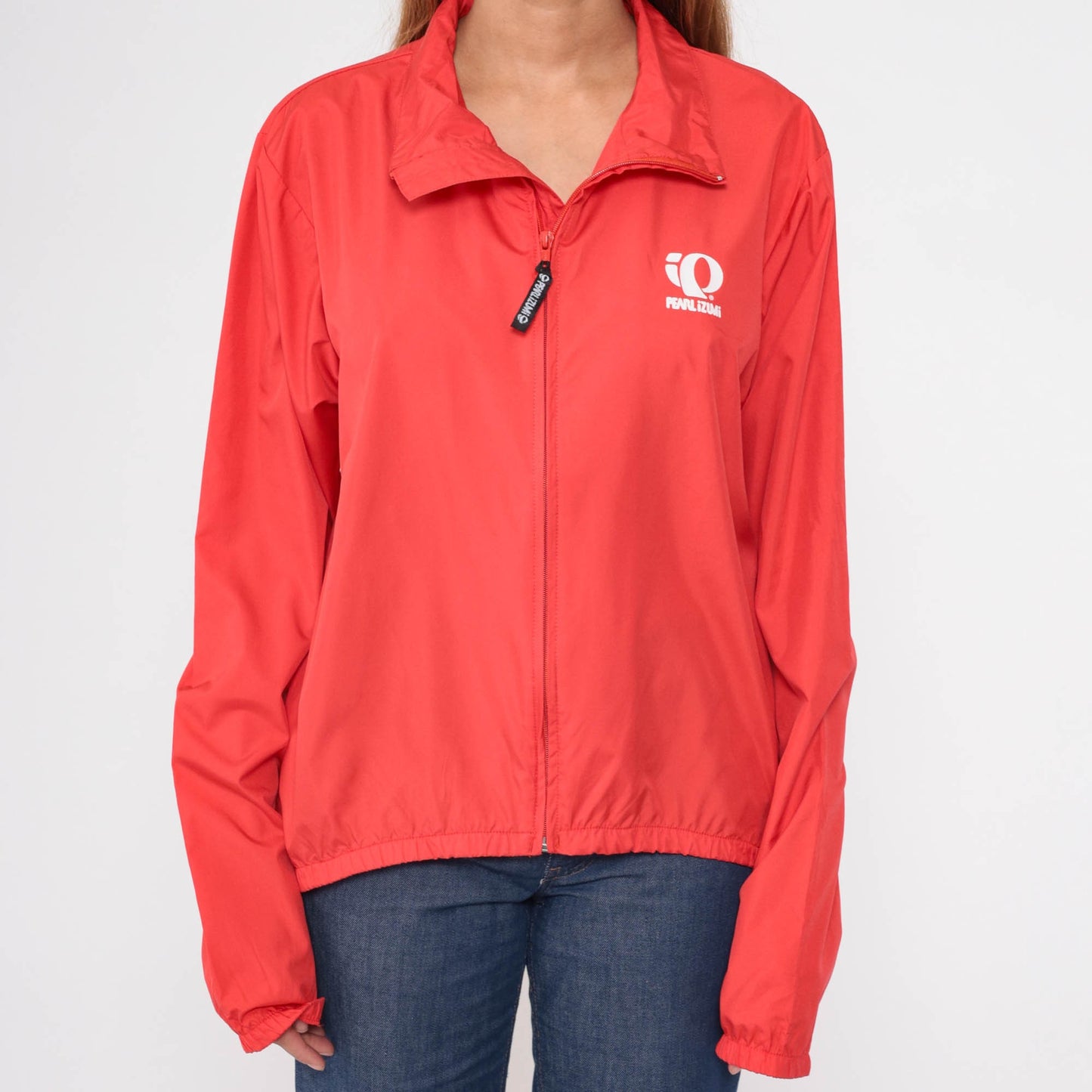 Pearl iZUMi Cycling Windbreaker Red Zip-Up Jacket Large L