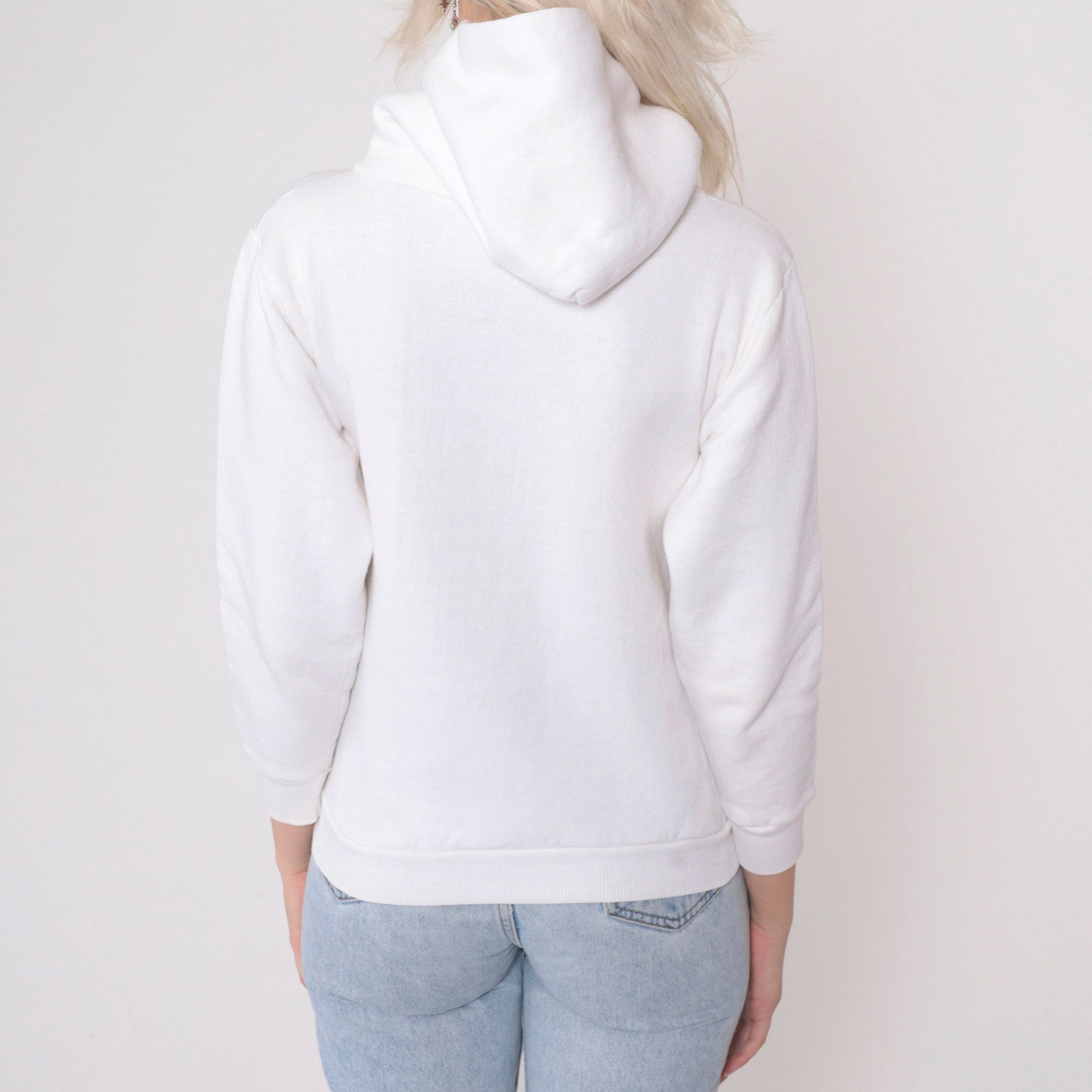 80s Dunwoody Institute Minneapolis Hooded Sweatshirt White College XXS