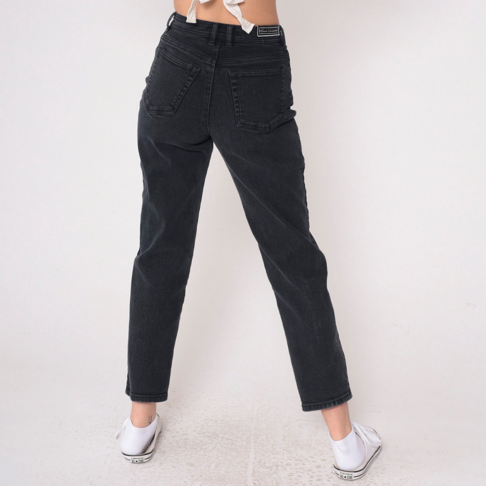 Gloria Vanderbilt 90s Black Skinny Jeans High Rise Stretch Denim Small