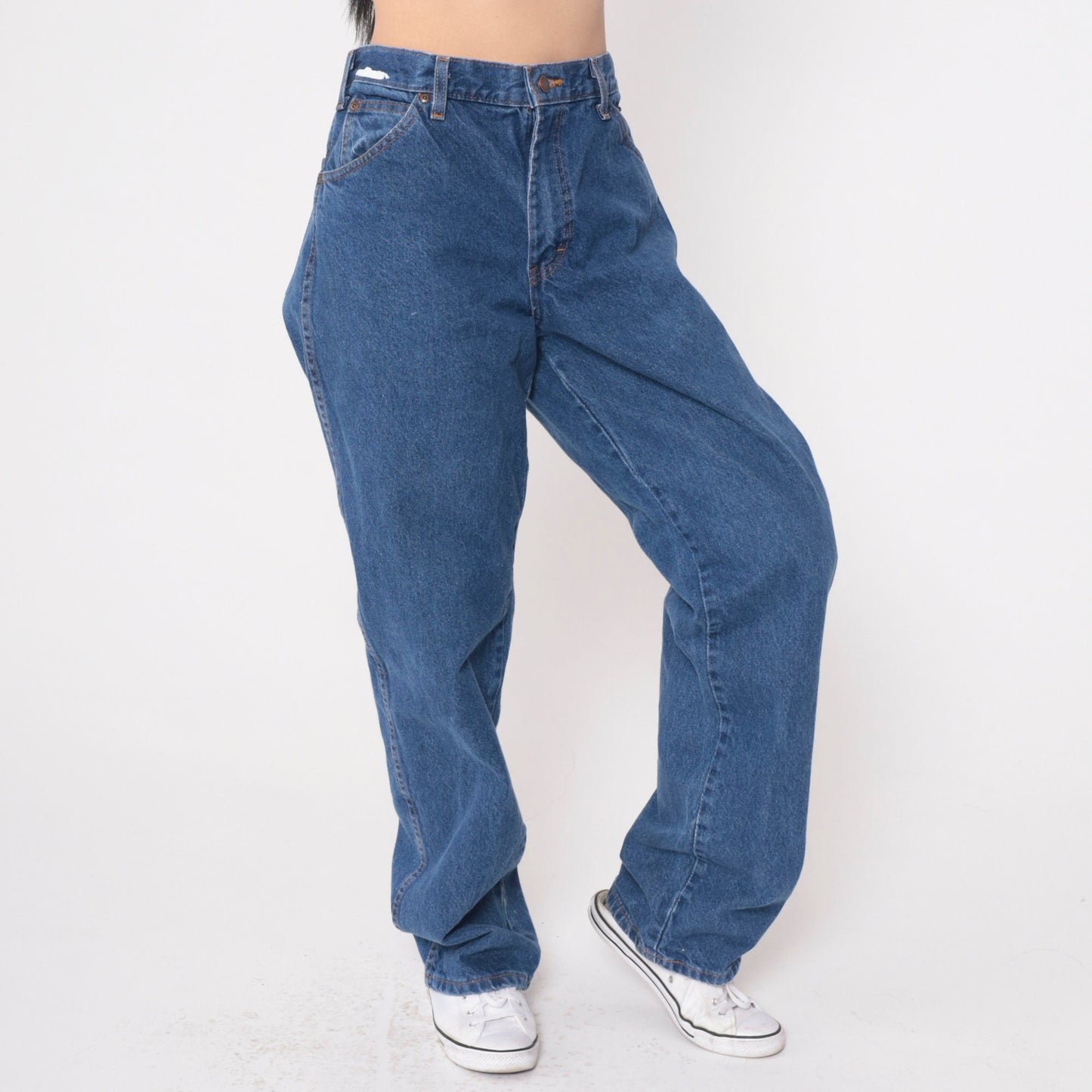 00s Dickies Jeans High Rise Relaxed Straight Leg Blue Denim Men's 34x32