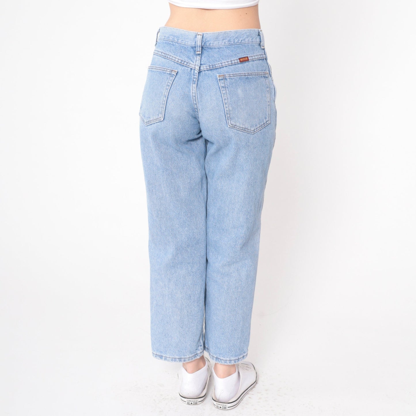 90s Rustler Straight Leg Jeans Mid Rise Blue Denim Ankle Small