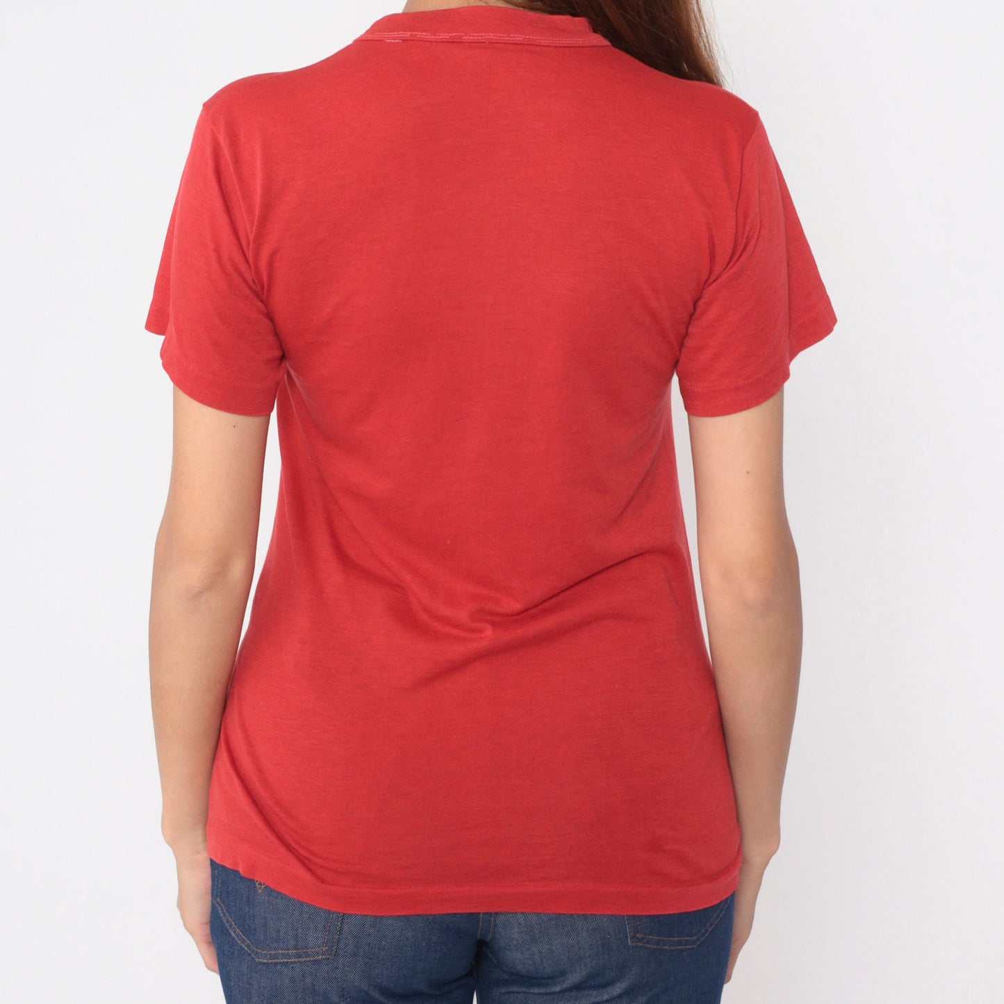 70s Levi's San Francisco County Sheriff Longhorn Graphic T-Shirt Red Extra Small