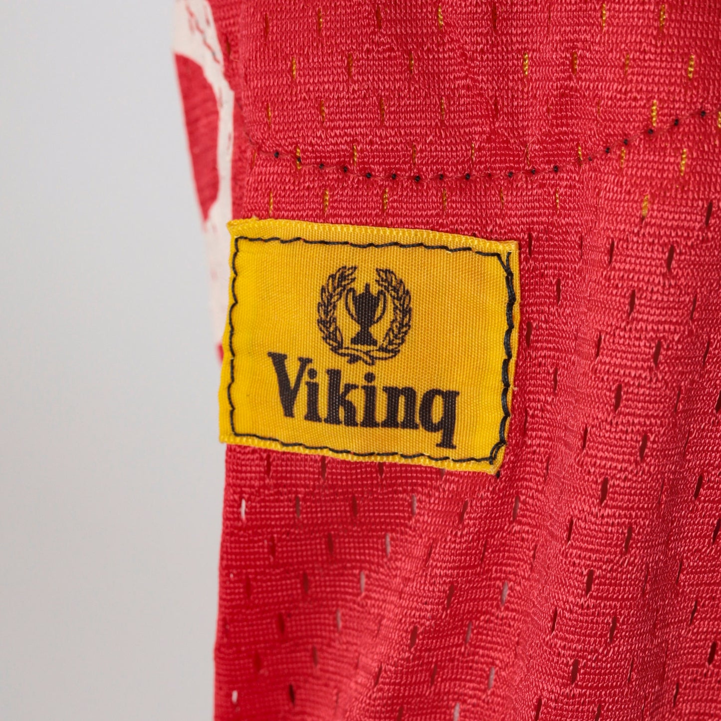 80s Honda Racing Mesh Jersey Red White Blue Viking Patch Small