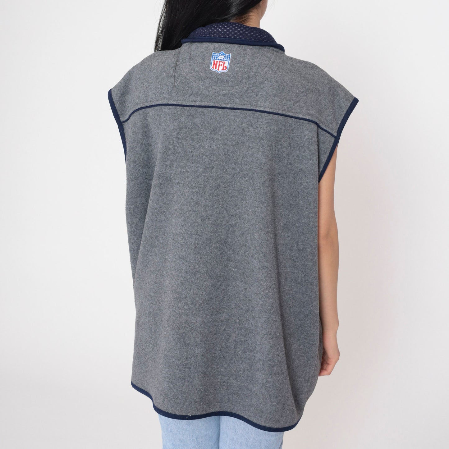 00s Puma San Diego Chargers NFL Fleece Vest Grey Zip Up Extra Large XL