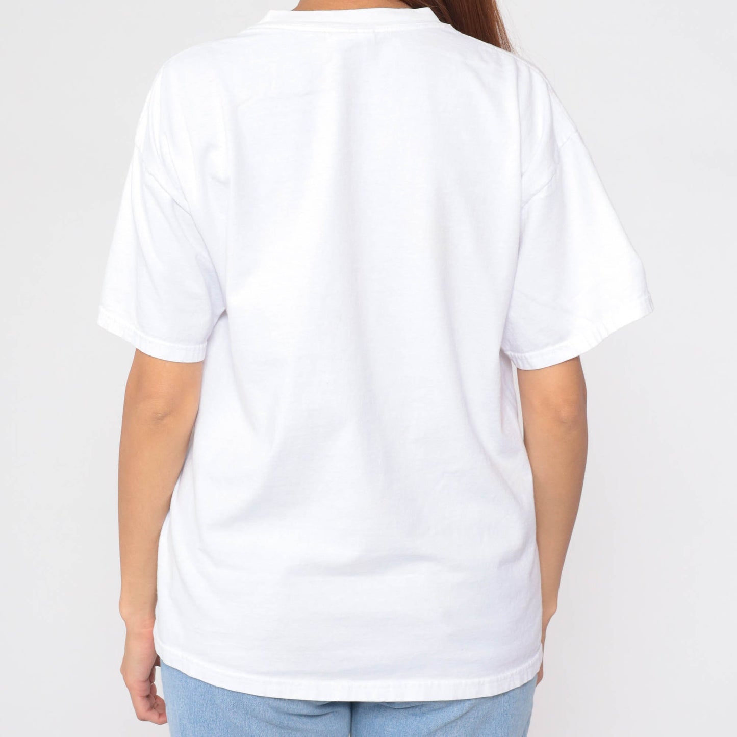 90s Three Wise Women Graphic T-Shirt White Feminist Slogan Large L