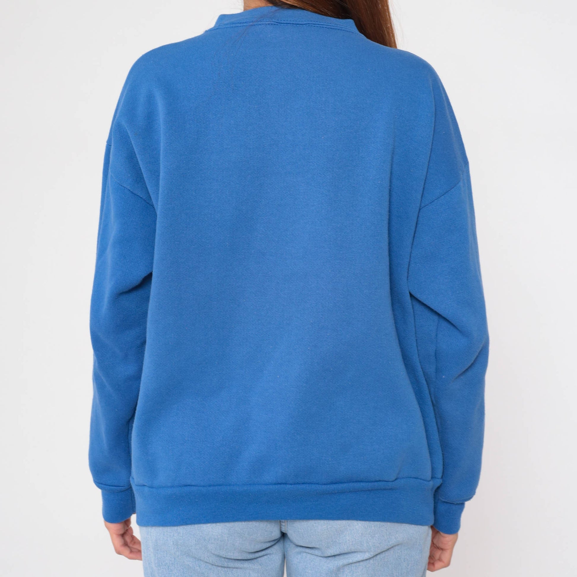 90s Seattle Seahawks NFL Sweatshirt Blue Crewneck Logo 7 Large