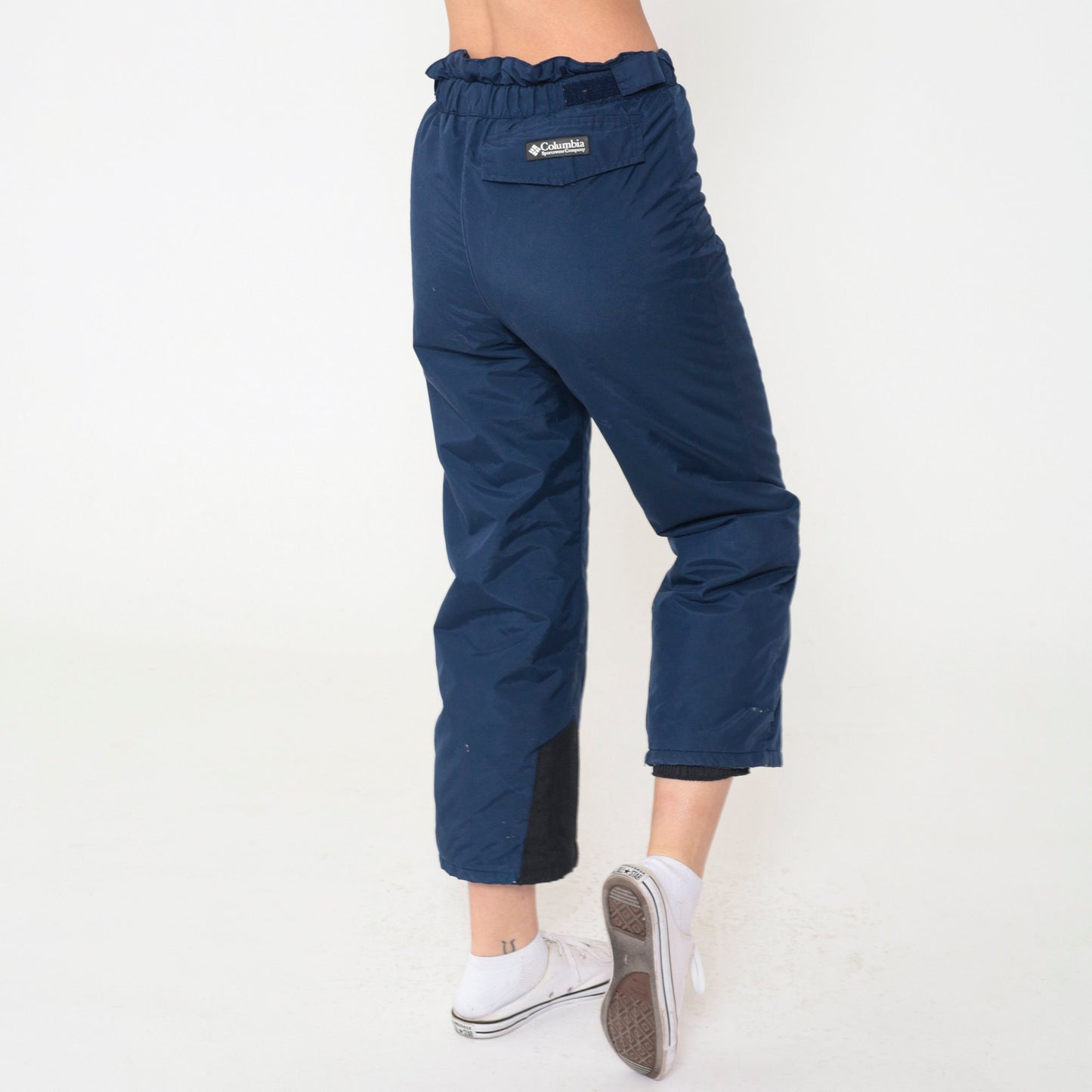 90s Columbia Navy Ski Pants Insulated Nylon Youth 10/12