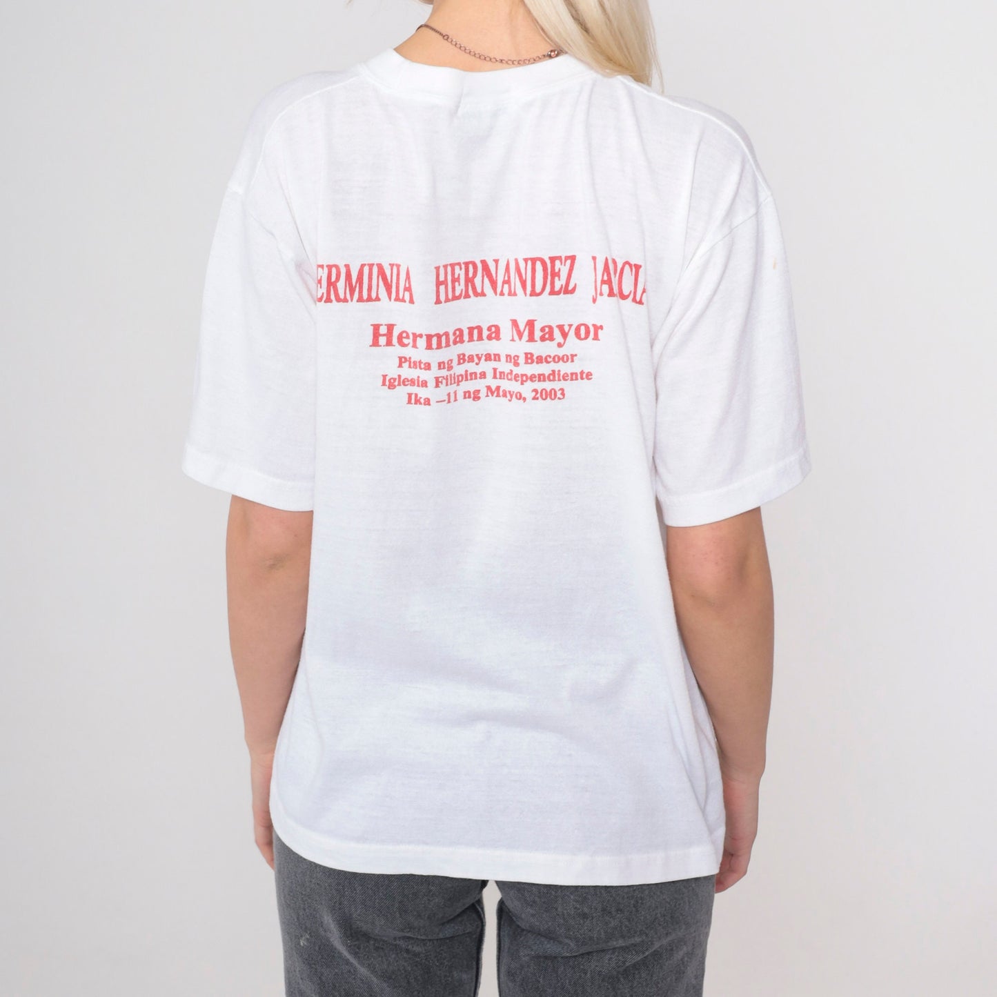 00s Iglesia Filipina Independiente Hermana Mayor Graphic Tee Large L