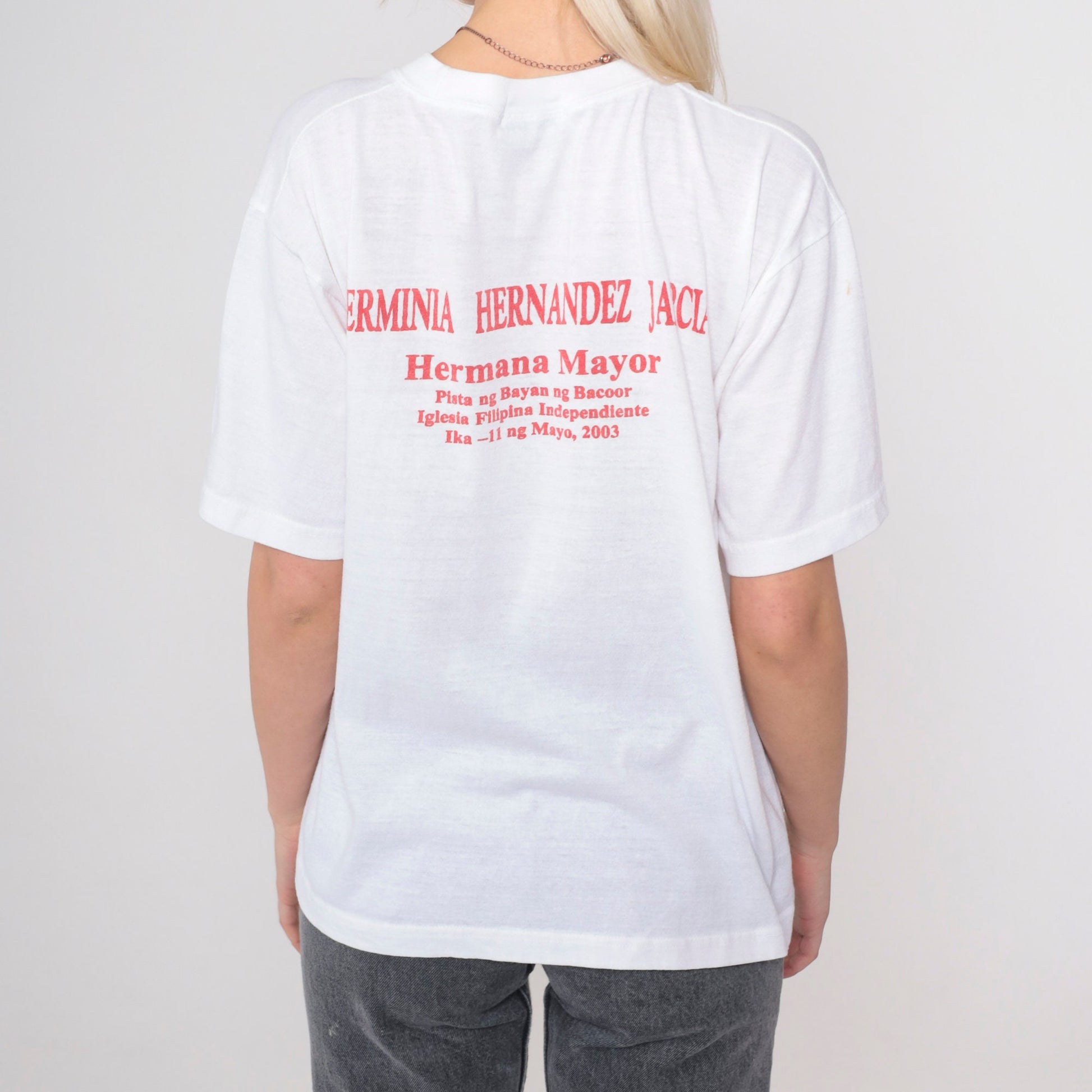 00s Iglesia Filipina Independiente Hermana Mayor Graphic Tee Large L