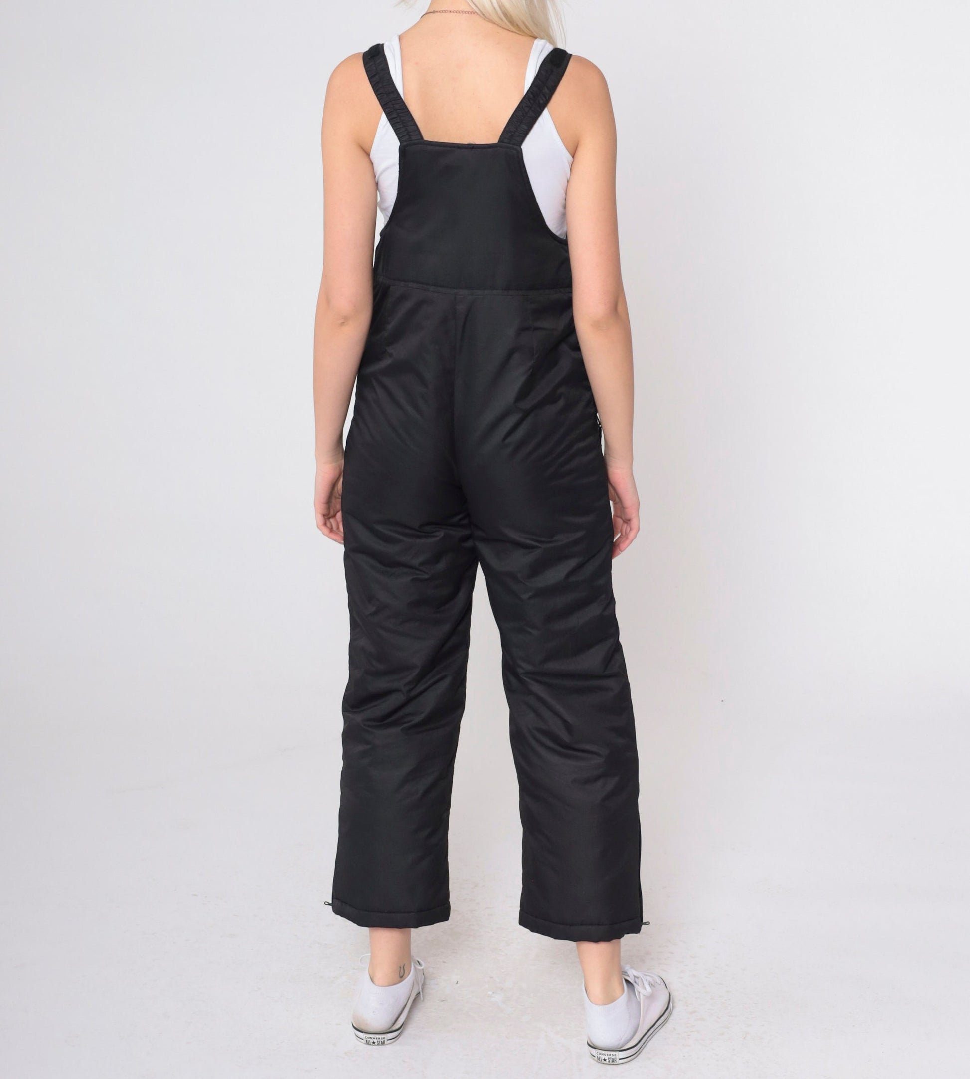90s Athletech Black Ski Pants Suspender Straps Youth Large