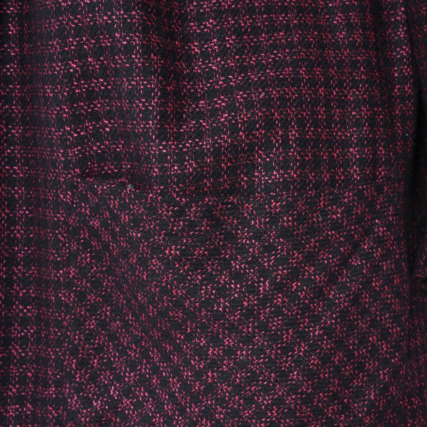 90s Metallic Checkered Blazer Pink Black Open Front Wool Blend Large L
