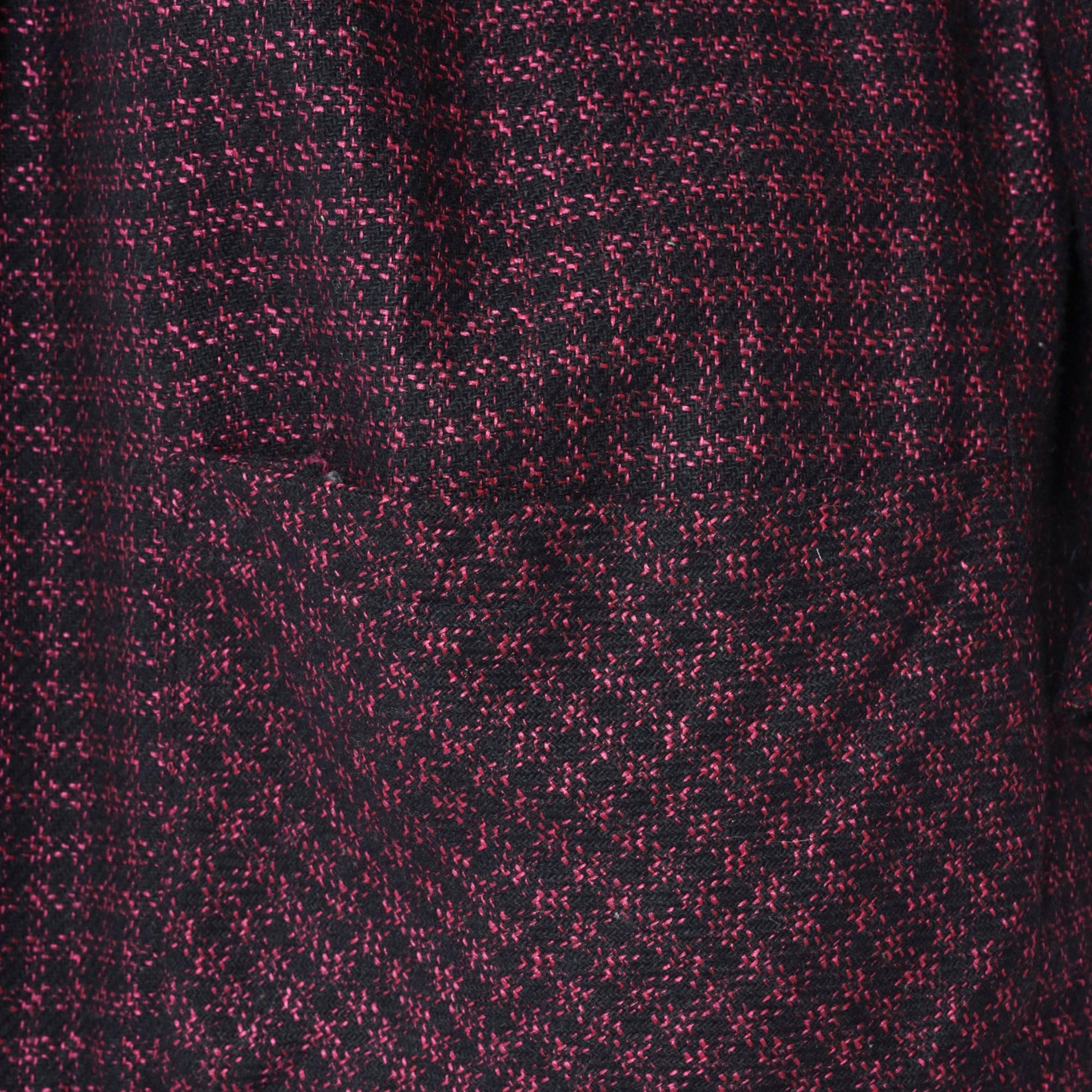 90s Metallic Checkered Blazer Pink Black Open Front Wool Blend Large L