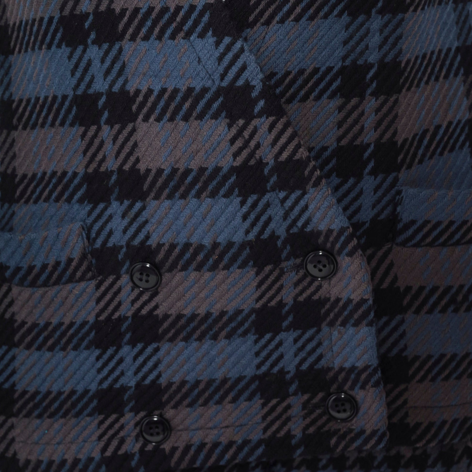 80s Bill Blass Plaid Wool Vest Double Breasted Blue Grey Small