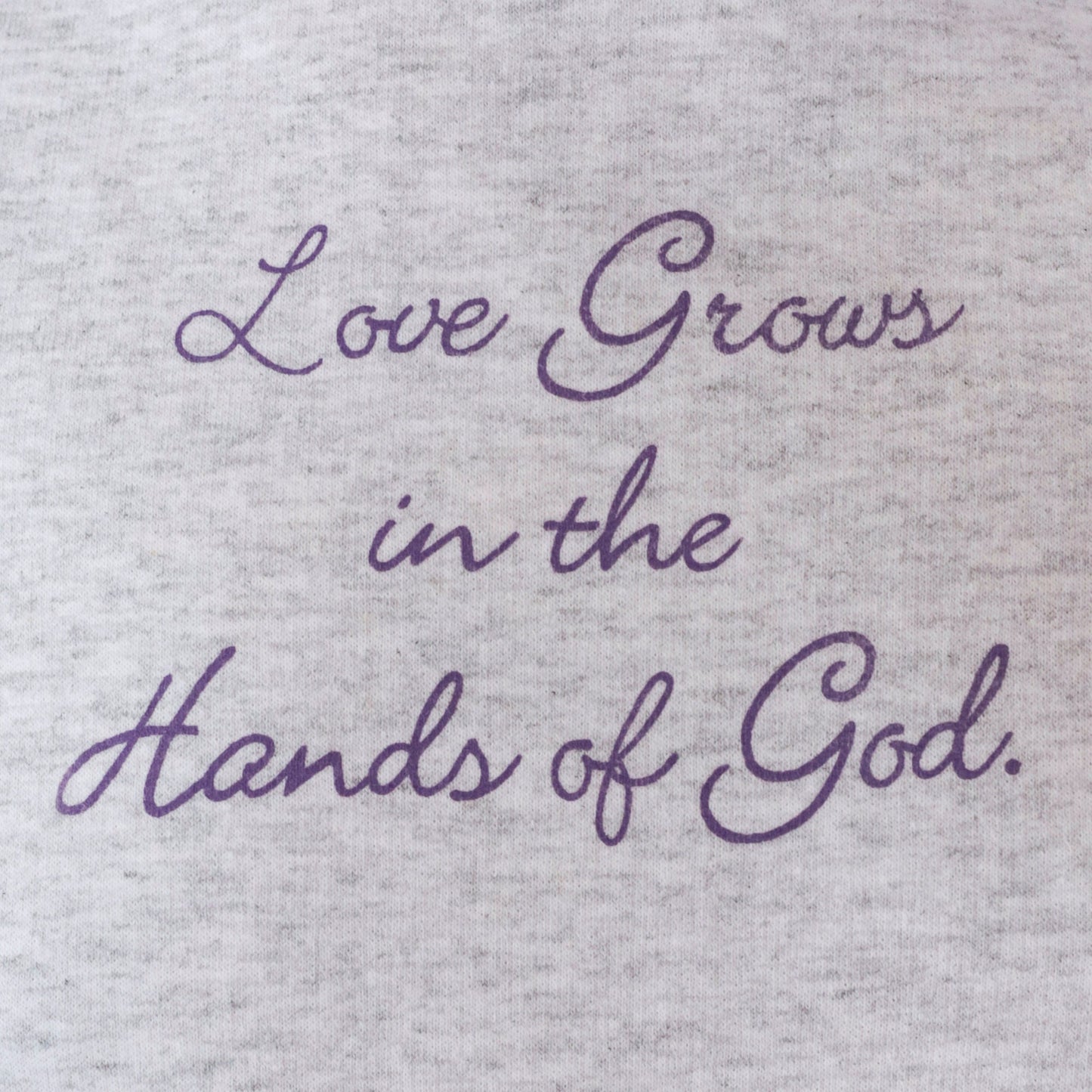 90s Christian Floral Sweatshirt Love Grows In The Hands Of God Grey Large L