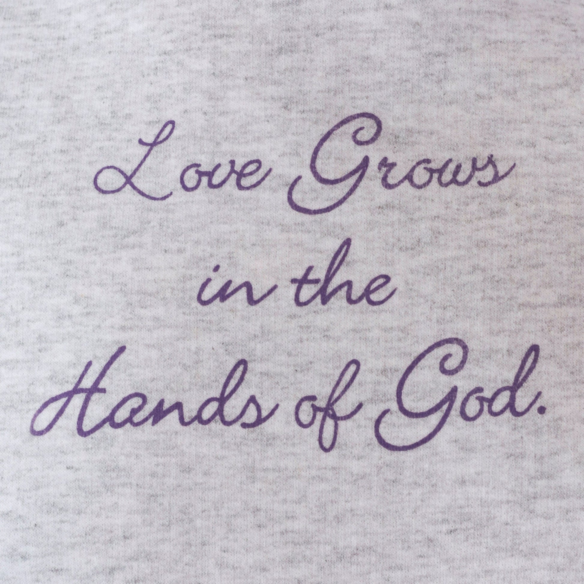 90s Christian Floral Sweatshirt Love Grows In The Hands Of God Grey Large L