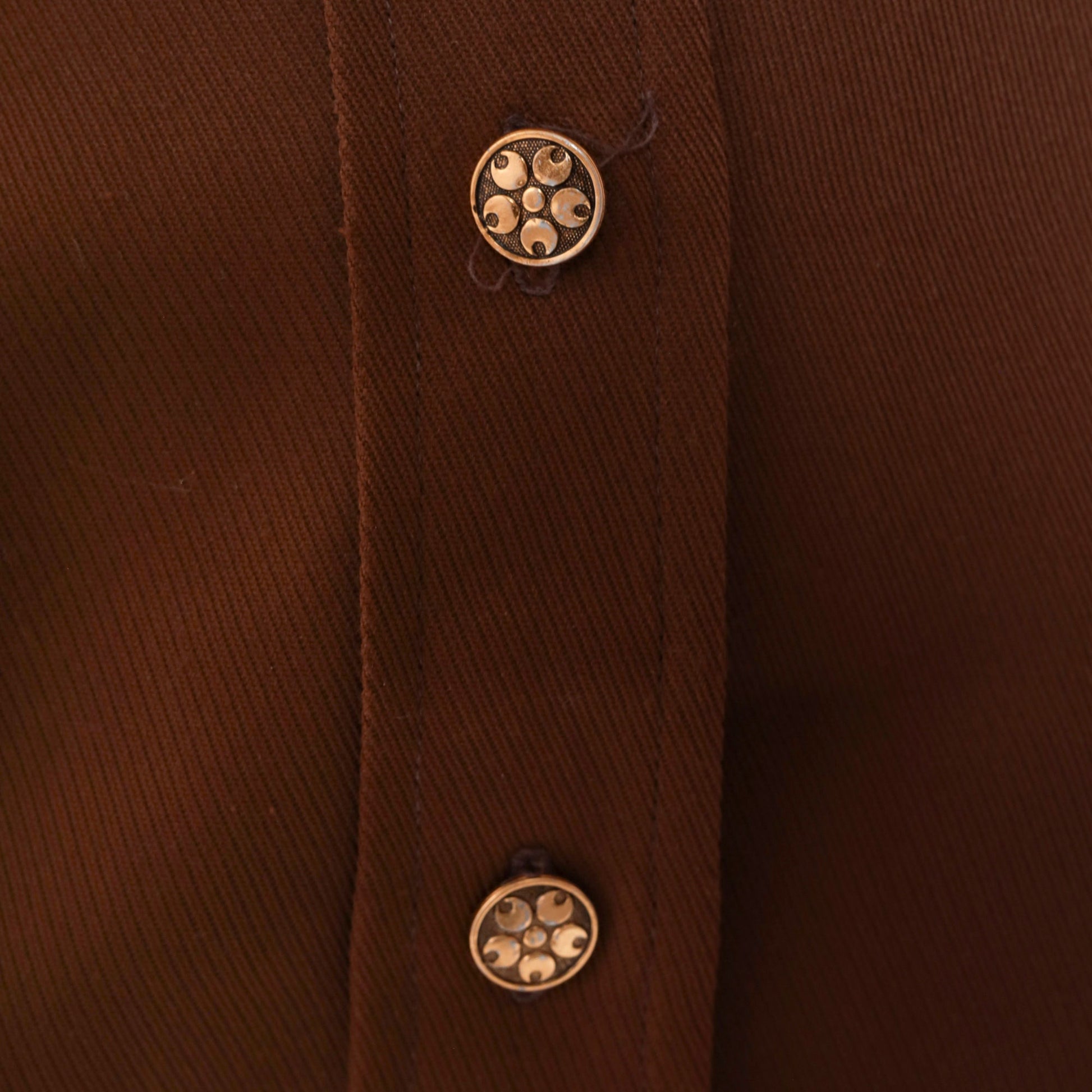 80s Brown Pleated Mini Skirt High Waist Button Front Extra Small