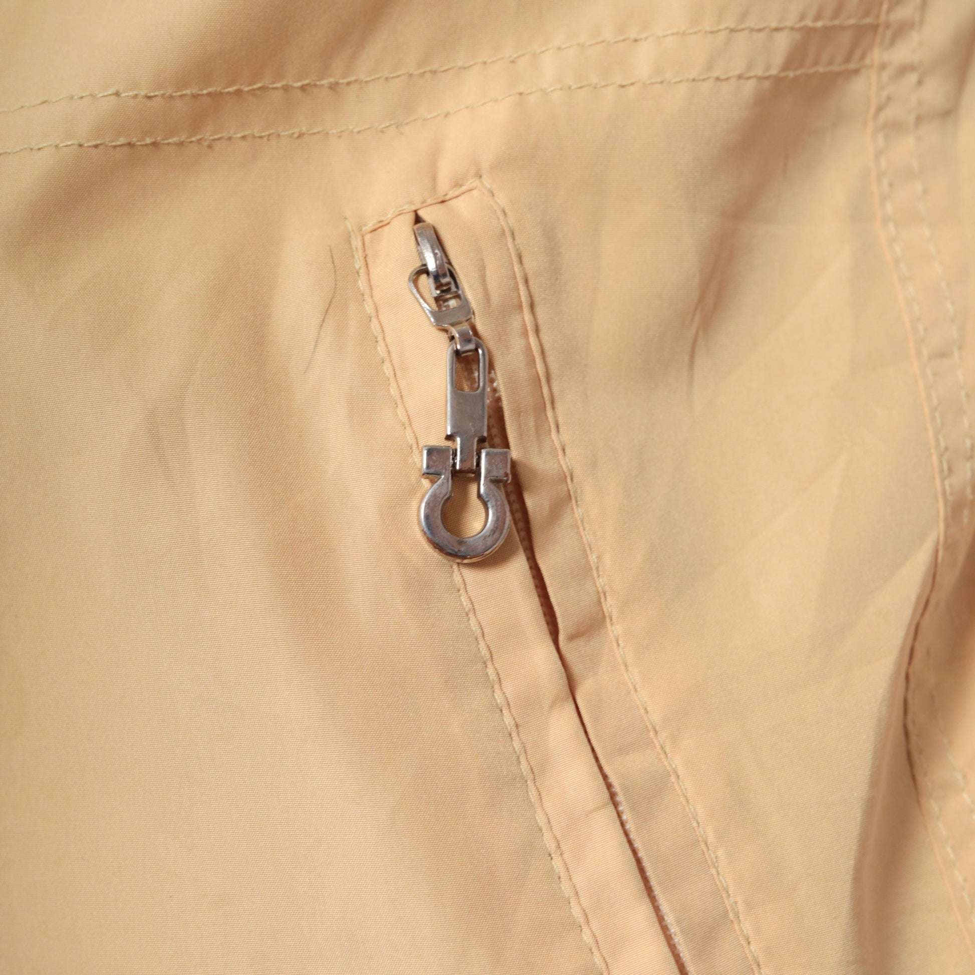 90s Yellow Windbreaker Jacket E Patch Zip Up Large