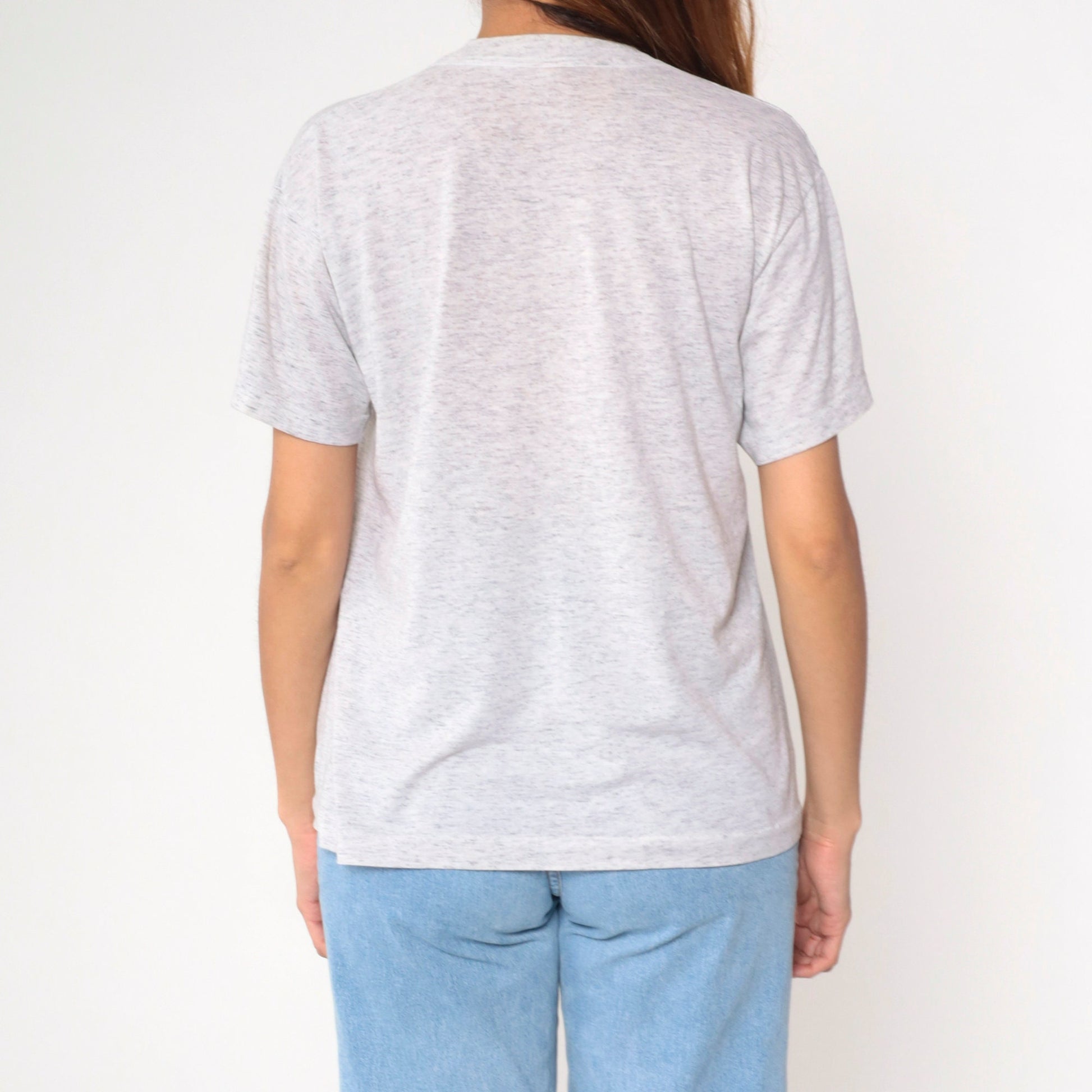 90s Mills Fleet Farm Graphic T-Shirt Heather Grey Single Stitch Medium
