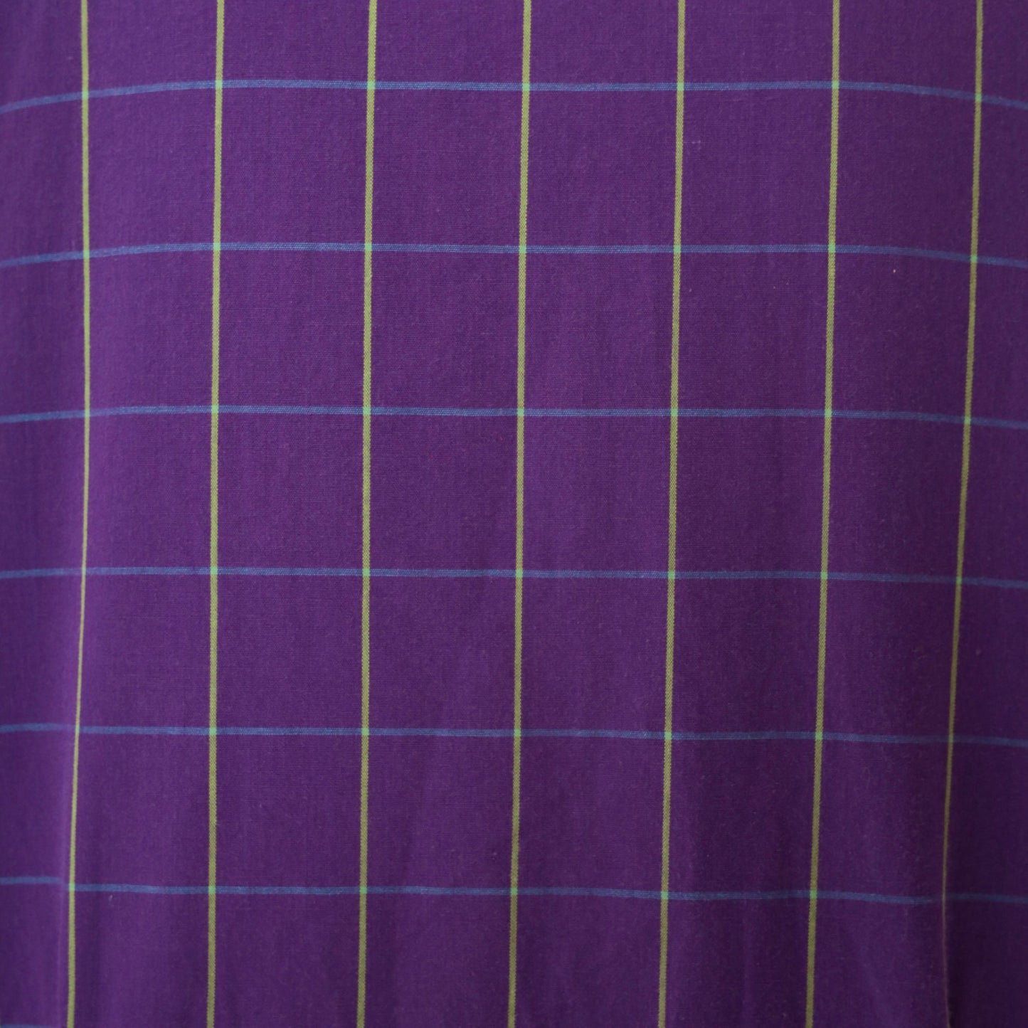 90s Purple Checkered Button-Up Blouse Short Sleeve Preppy Plus Size 18W