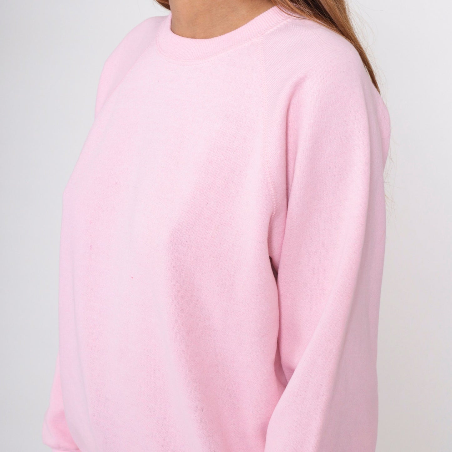 80s Lee Baby Pink Raglan Sweatshirt Crewneck Slouchy Medium