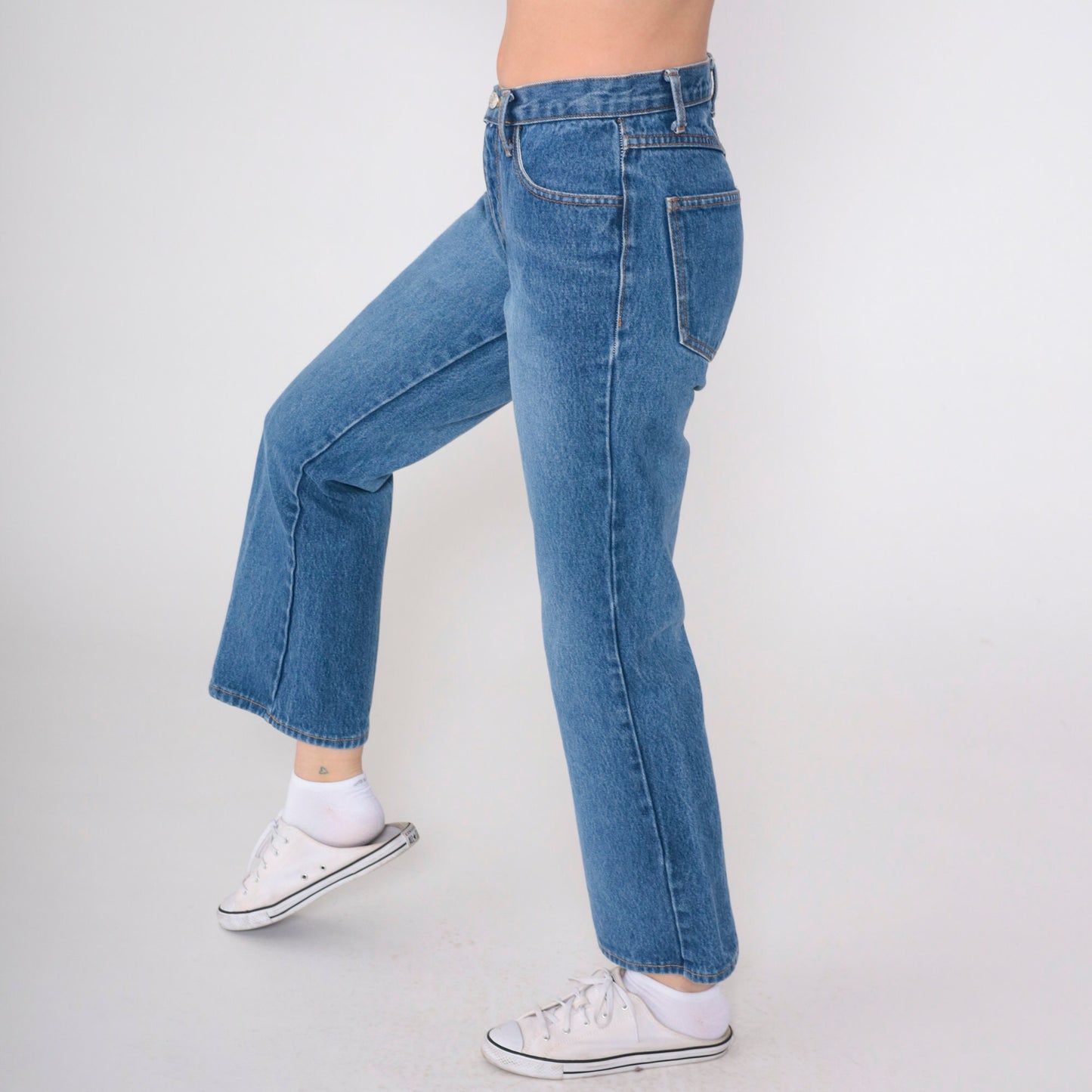 00s Hot & The Gang Flared Jeans Mid Rise Medium Wash Denim Small 3