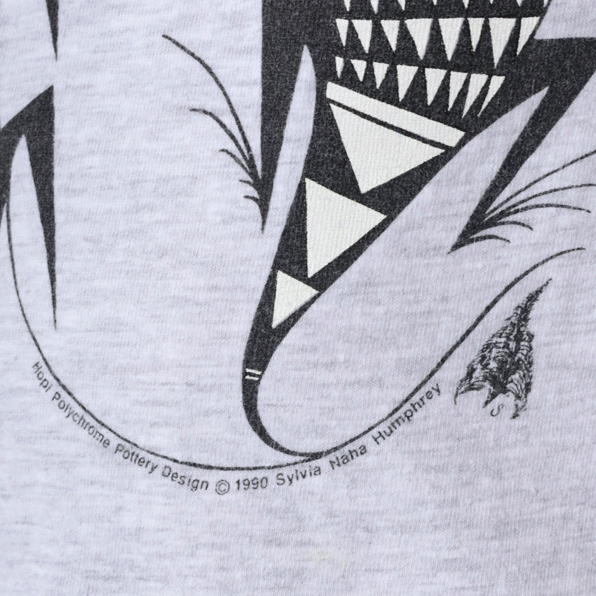 90s Sylvia Naha Humphrey Lizard Graphic T-Shirt Heather Grey Large