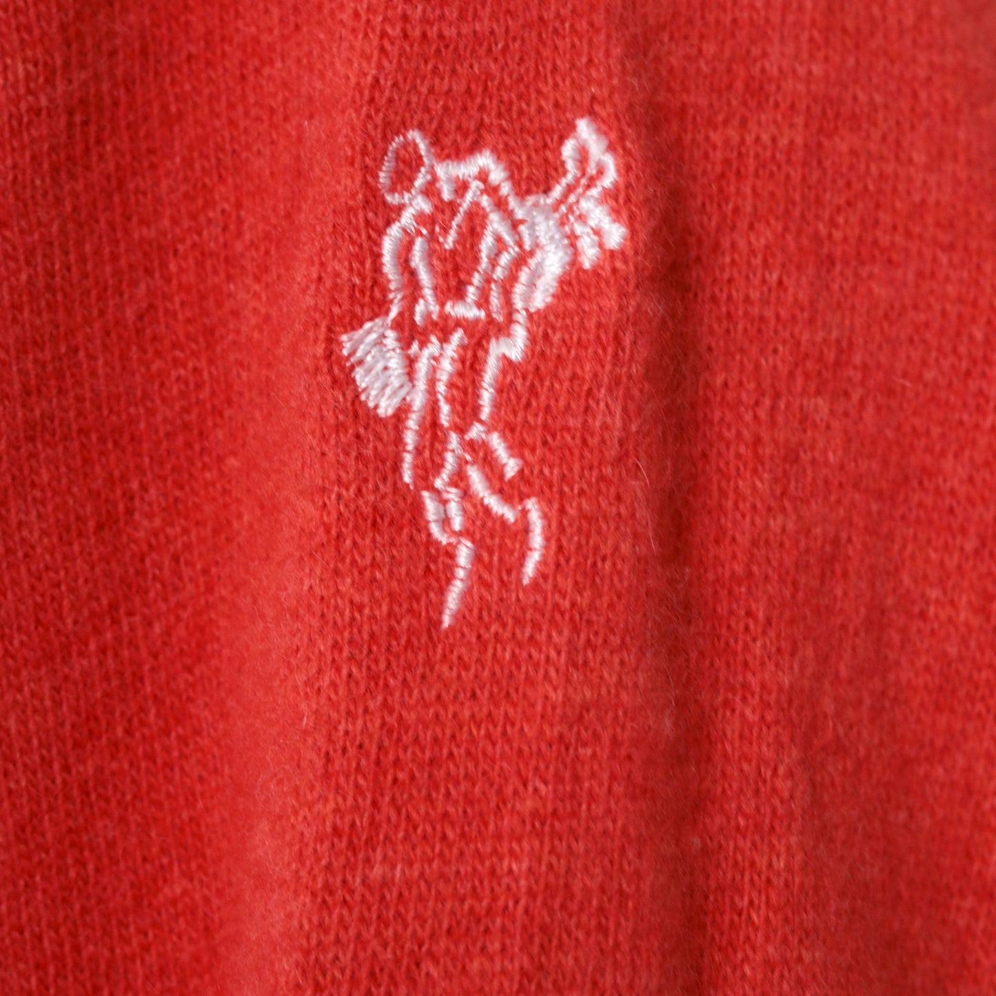 90s Ballybunion Golf Club Merino Wool Angora V-Neck Sweater Red Medium M