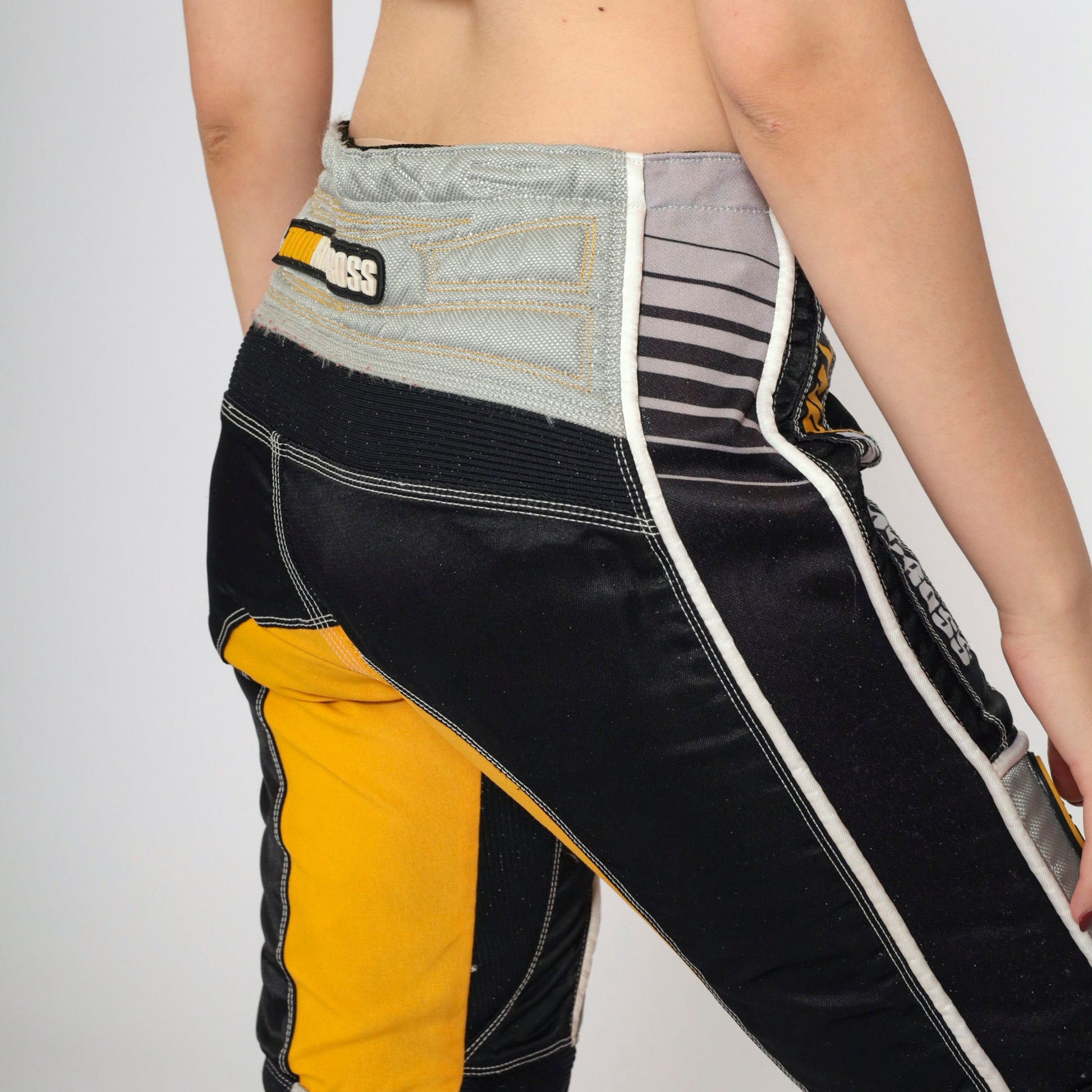 Y2K Thor Motocross Pants Black Yellow Grey Racing Kids 24