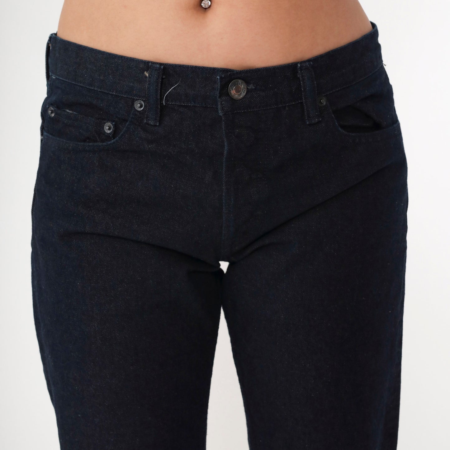 Club Monaco Black Straight Leg Jeans Mid Rise Cotton Denim 32x32