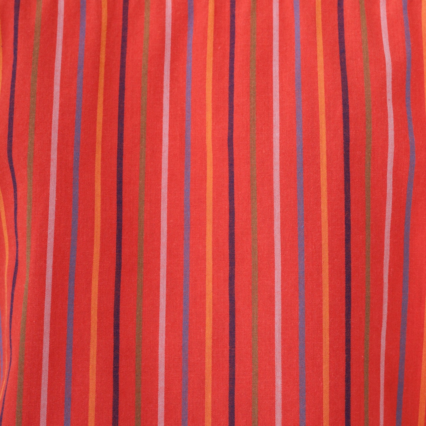 70s Red Striped Peter Pan Collar Blouse 3/4 Sleeve Button Up Medium