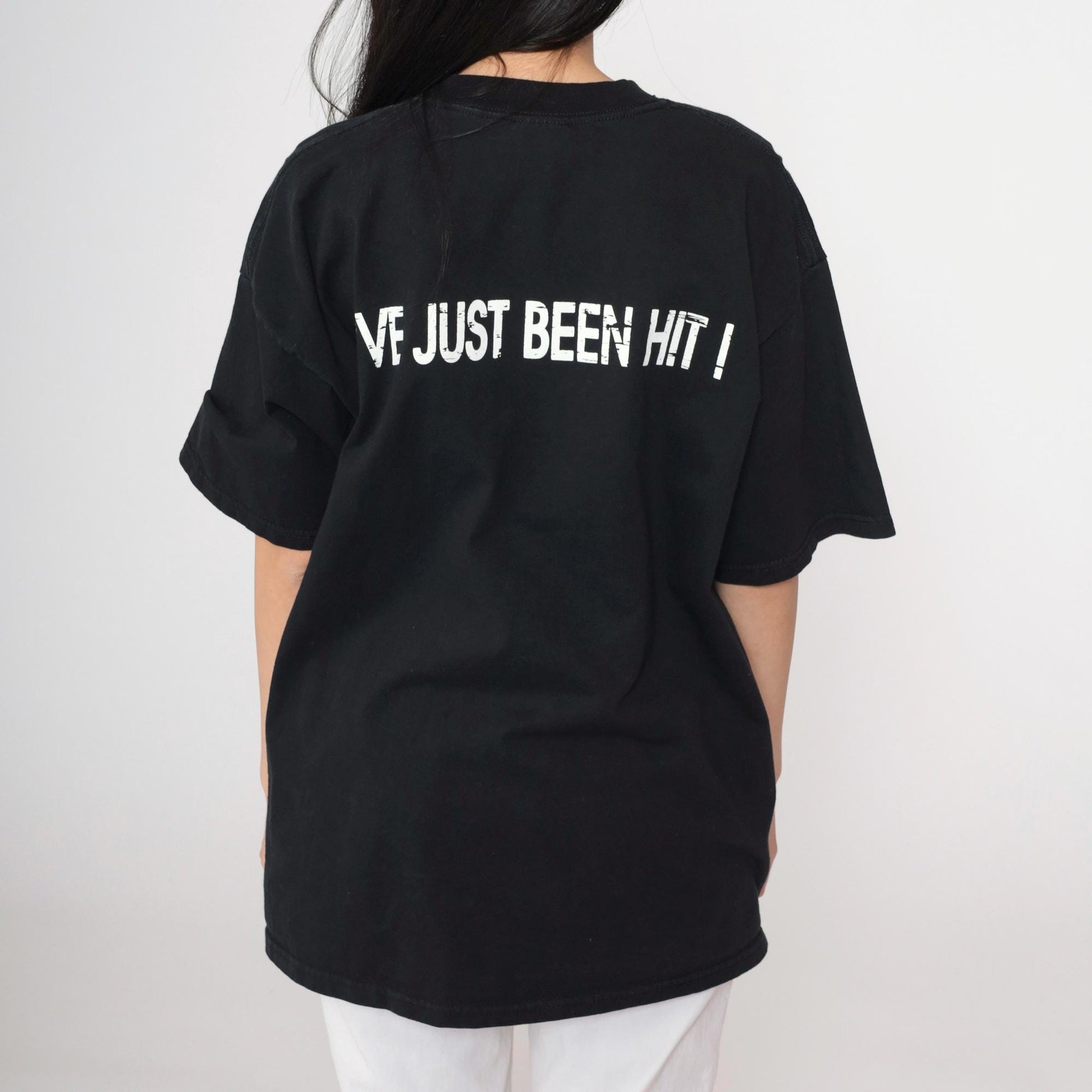 90s BET Hits From The Street Graphic T-Shirt Black Cotton Tee Extra Large