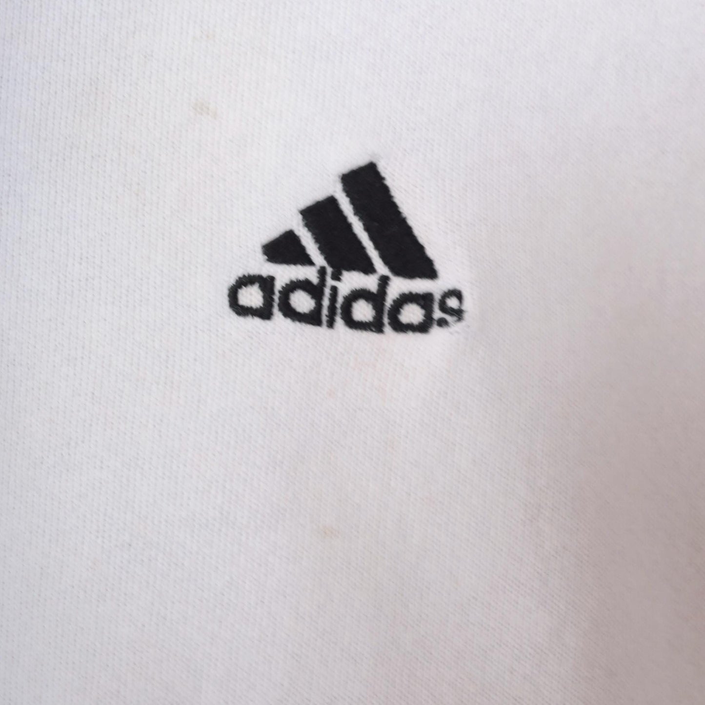 90s Adidas White Embroidered Logo Crewneck Sweatshirt Small