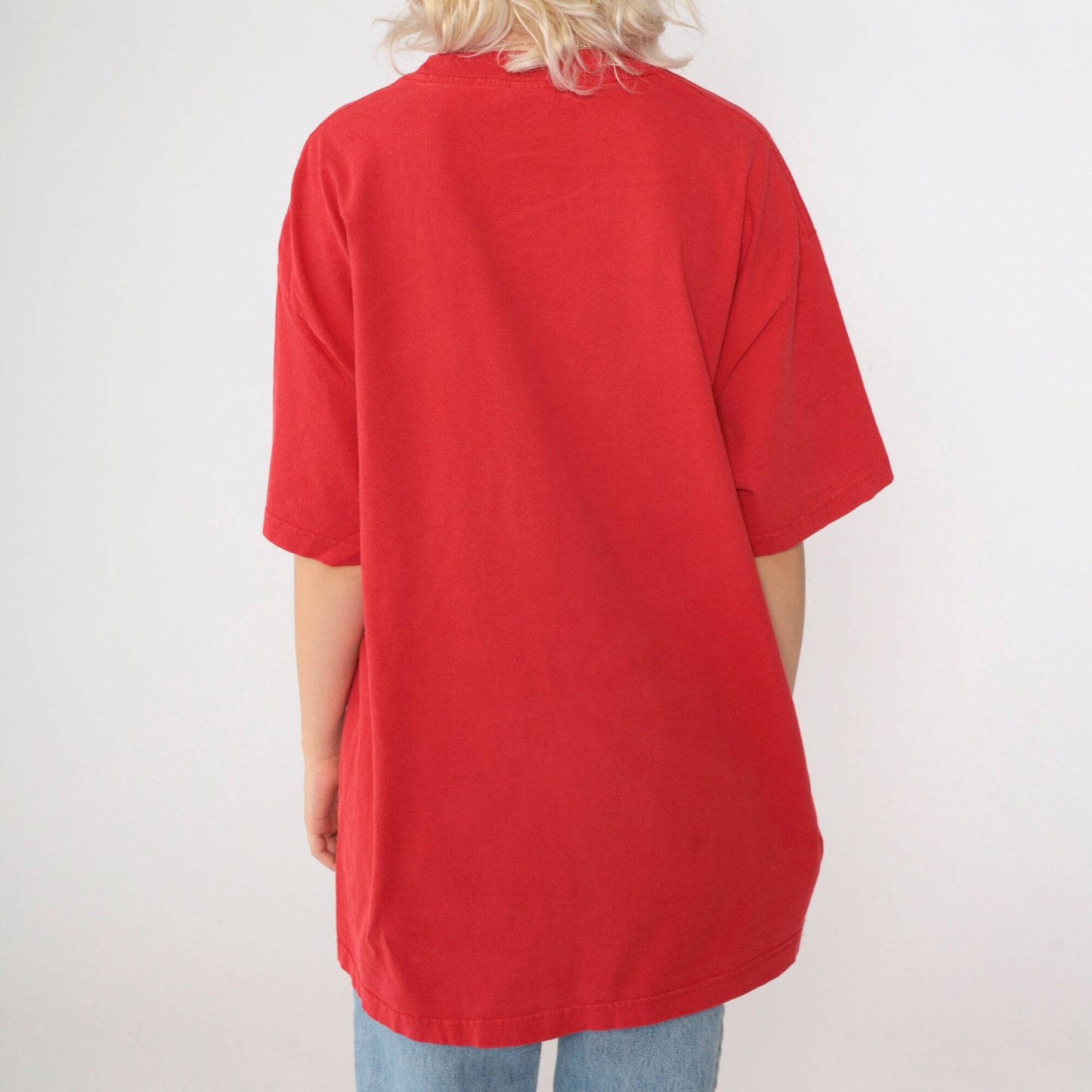 90s Texas Tech University Graphic T-Shirt Red Crewneck Extra Large XL