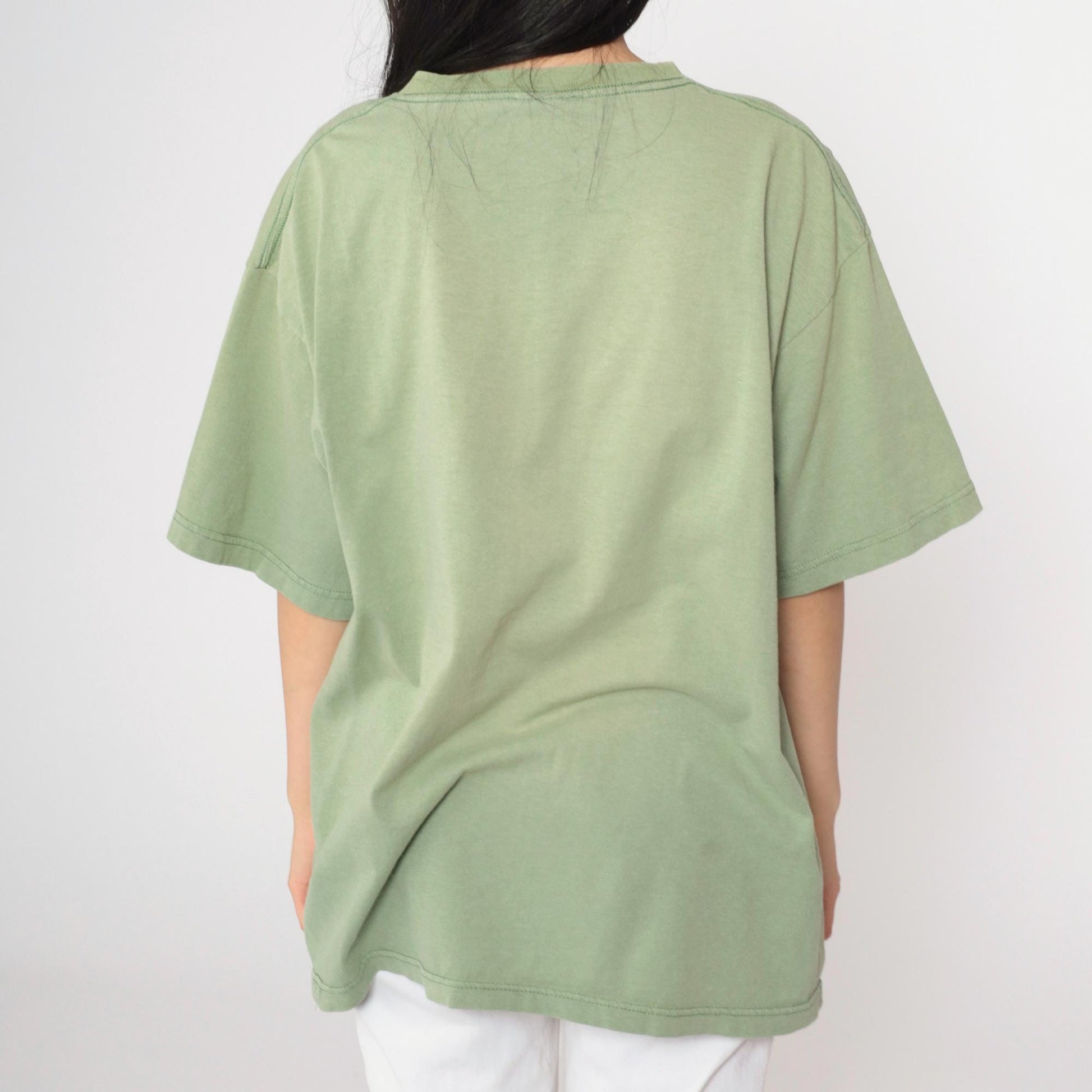 90s Oak Tree at Santa Anita Horse Racing T-Shirt Green Pocket Tee Extra Large XL