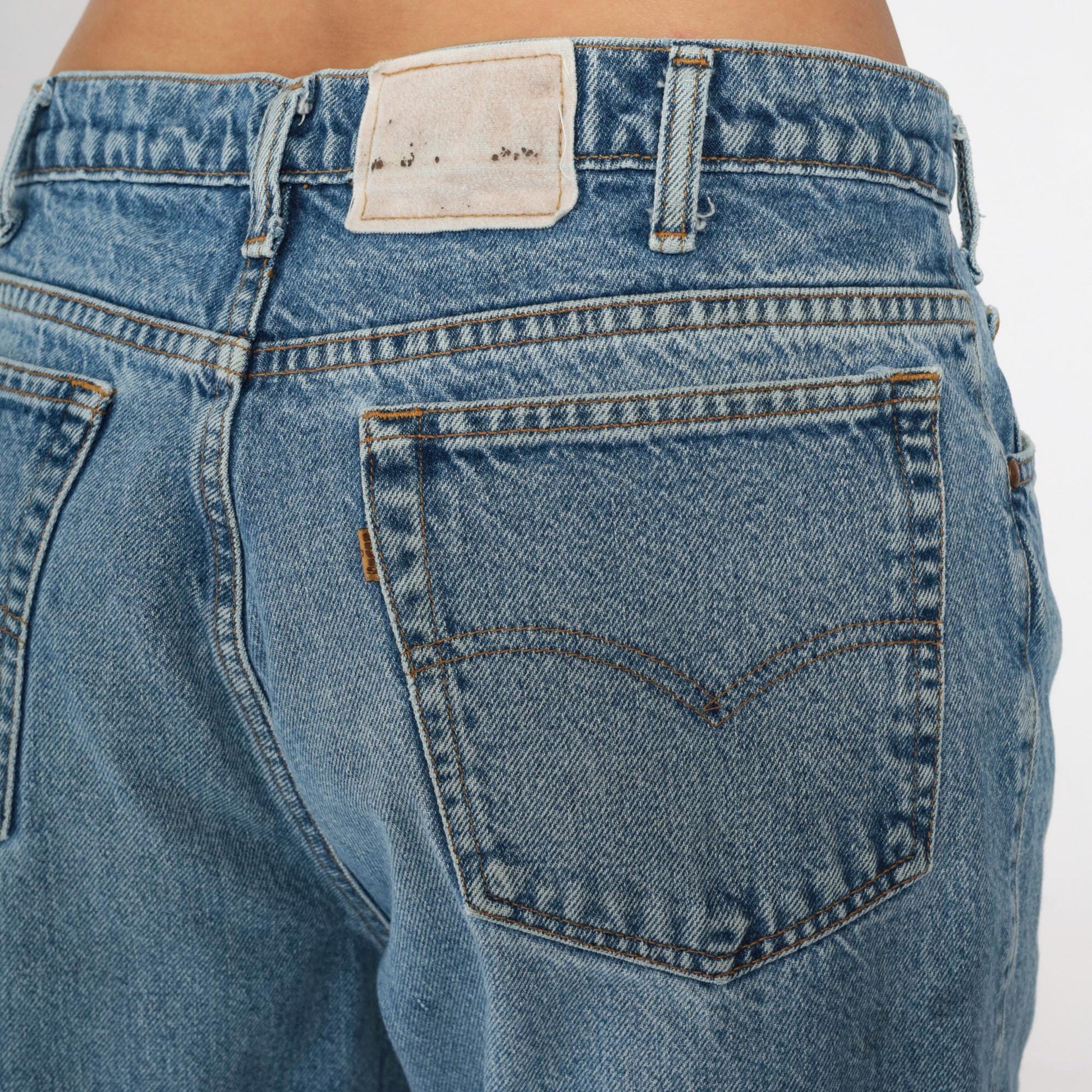 90s Levi's Relaxed Straight Leg Jeans Distressed Blue Denim 36 x 32