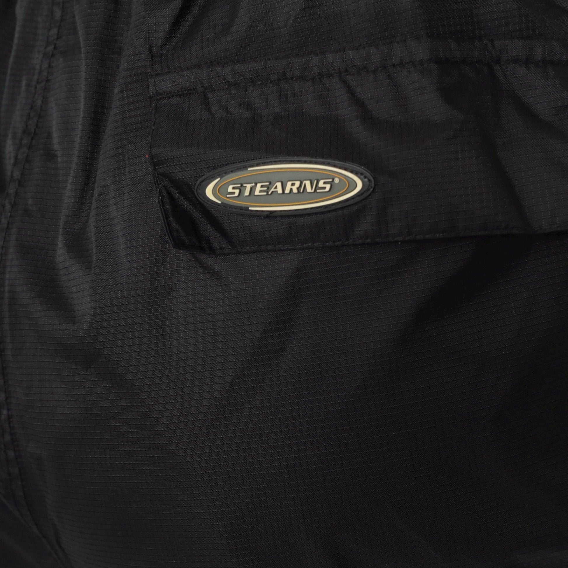 Y2K Stearns Dry Wear Black Nylon Track Pants Waterproof Joggers Medium