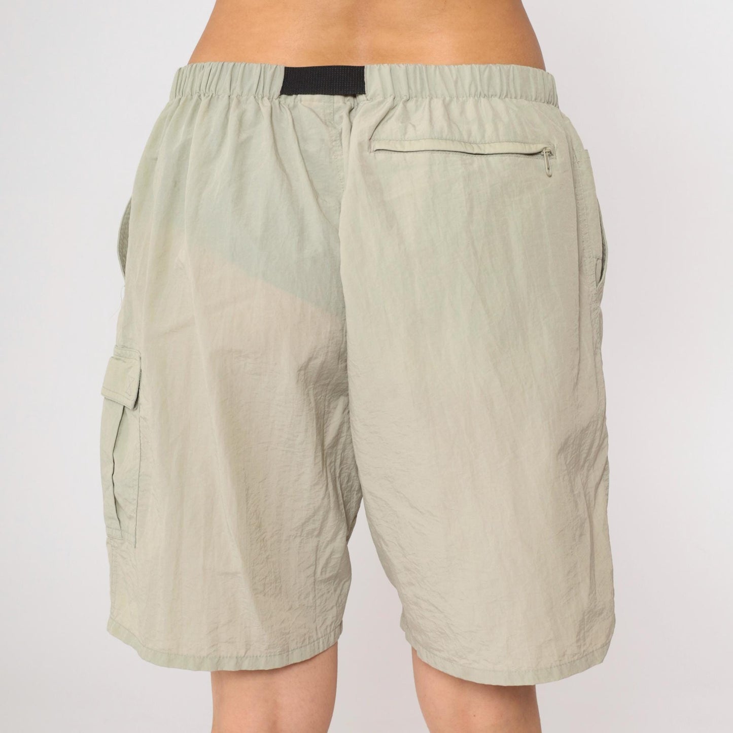00s St. John's Bay Hiking Shorts Taupe Nylon Drawstring Large L