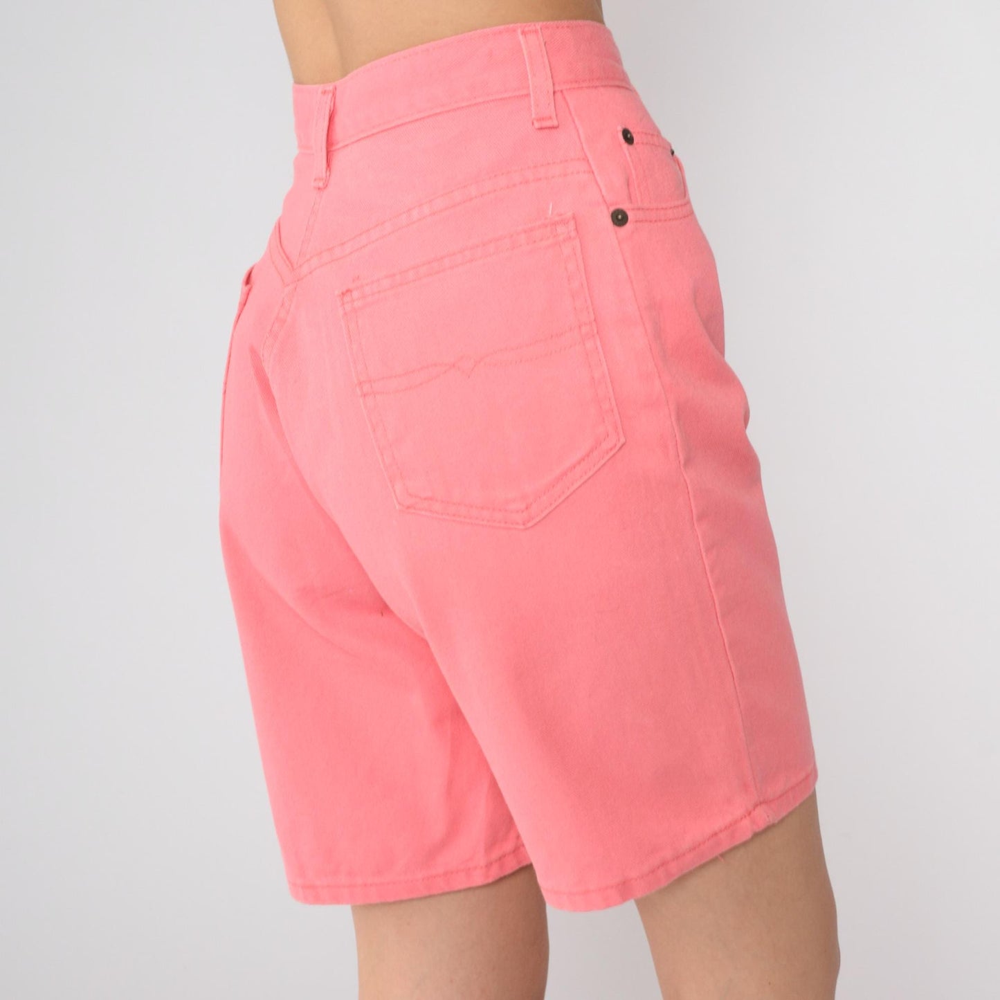 90s Faded Glory Pink Denim Shorts High Waisted Size 4