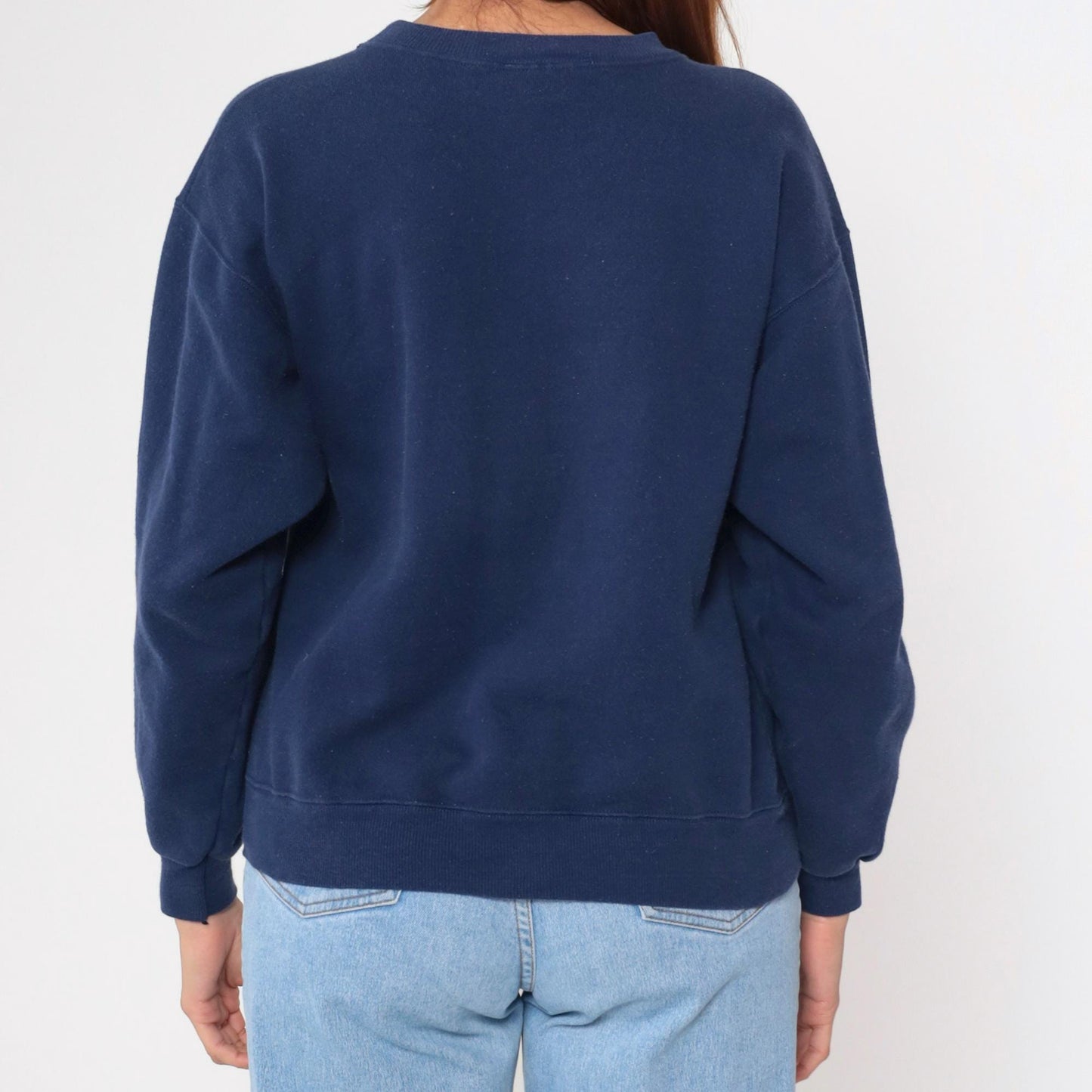 90s Sir Christopher Hatton Golf Sweatshirt Navy Embroidered Crest Medium